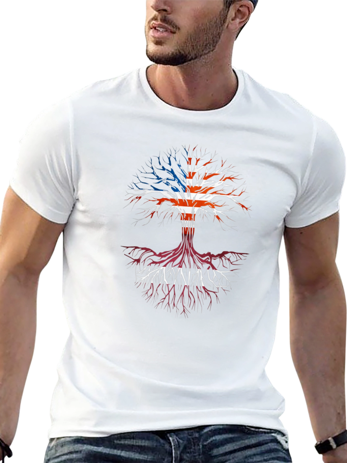 American Roots Tree Black Graphic Tee