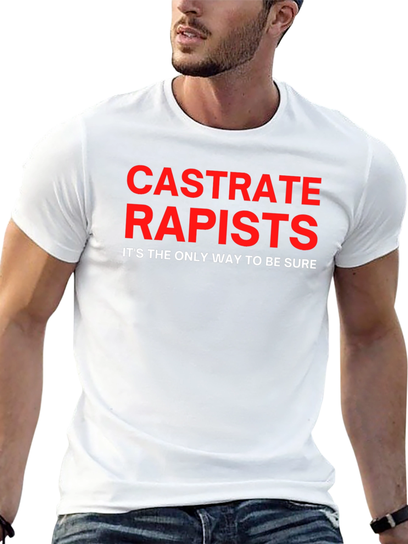 Castrate Rapists T-Shirt - Bold Statement Tee