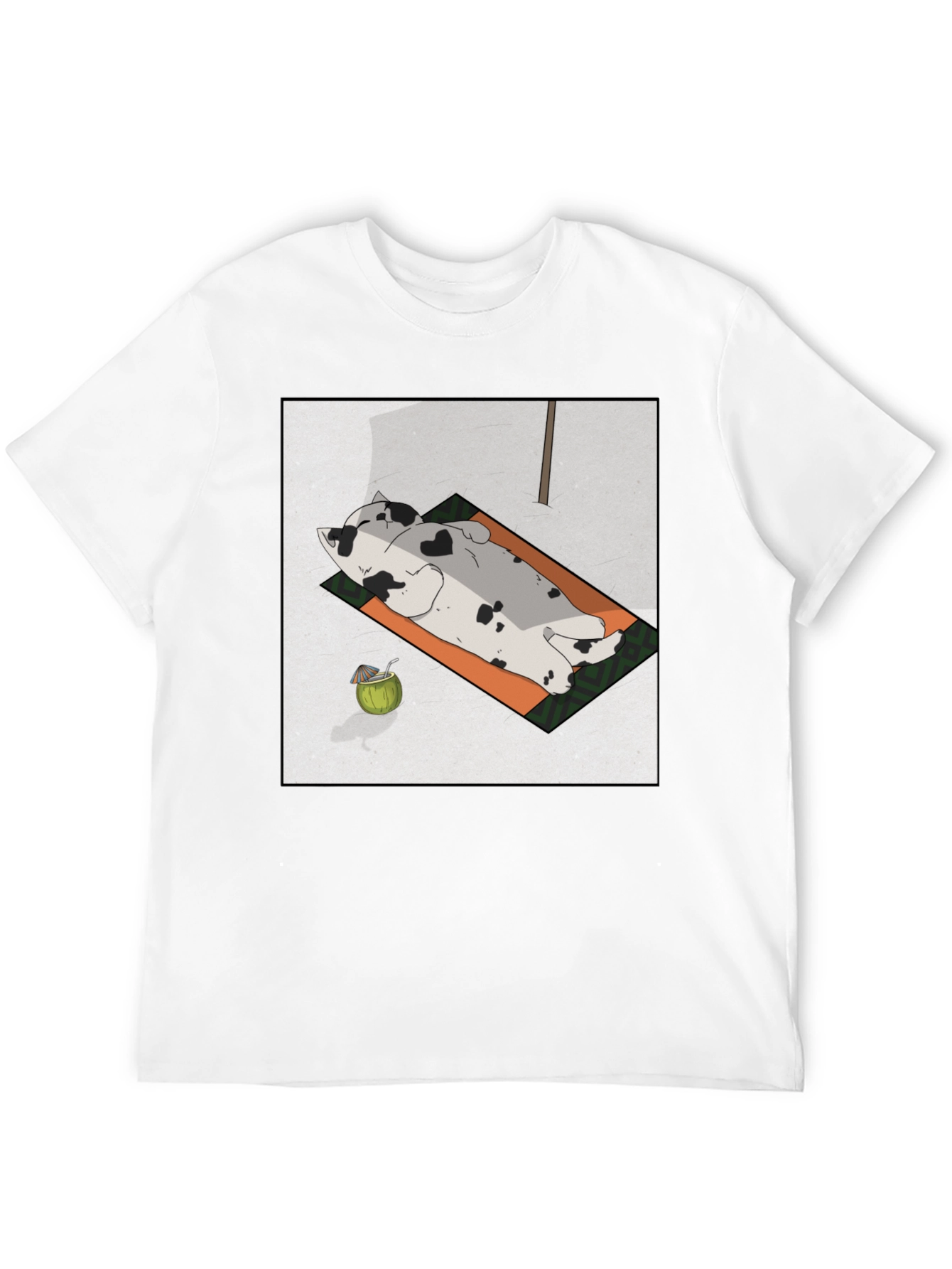 Chill Cat Tee: Sunbathing Style