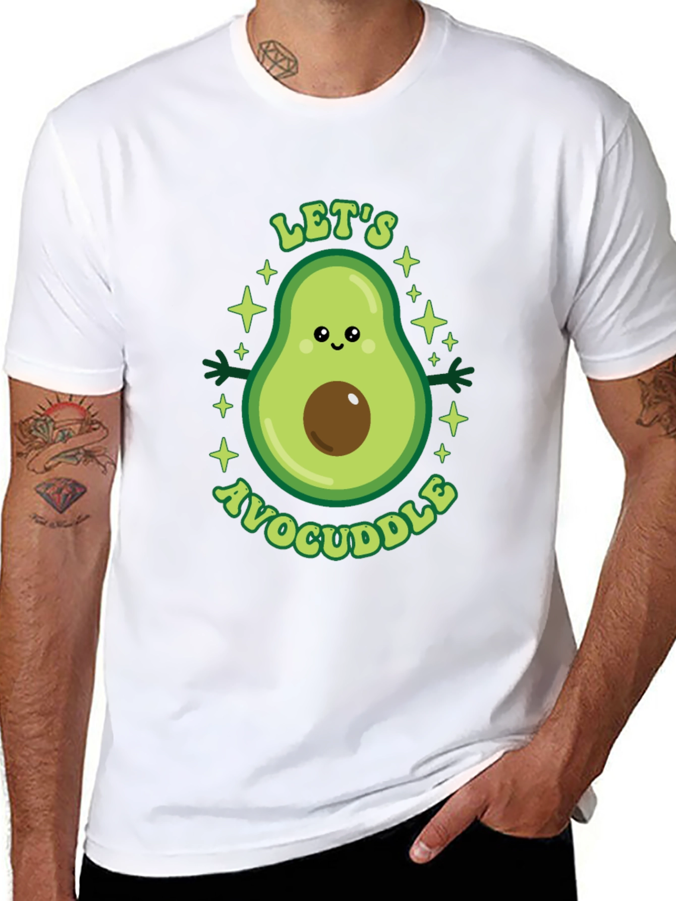 Lets Avocuddle Black T-Shirt