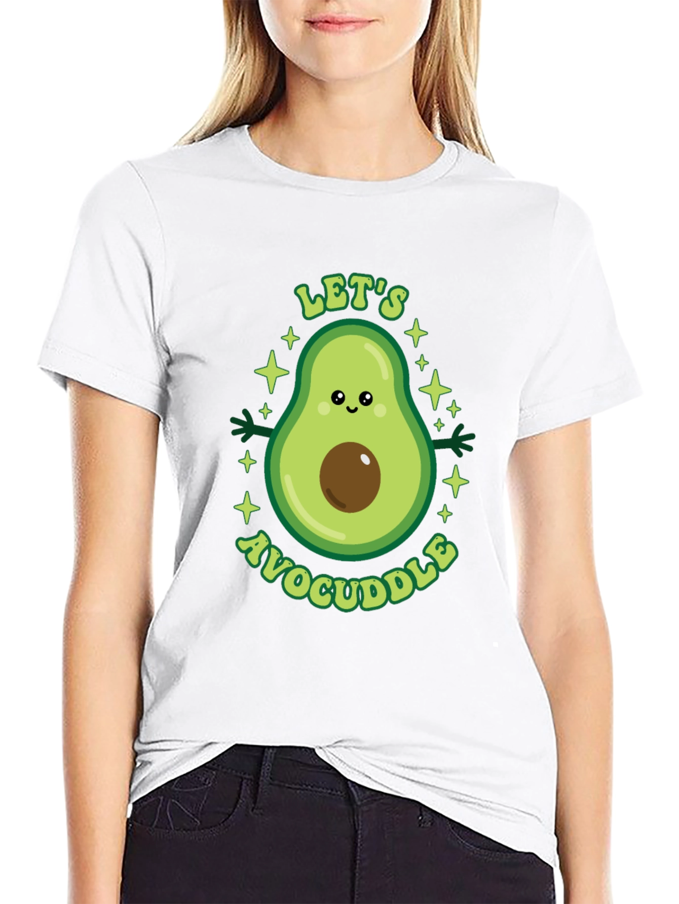 Lets Avocuddle Black T-Shirt