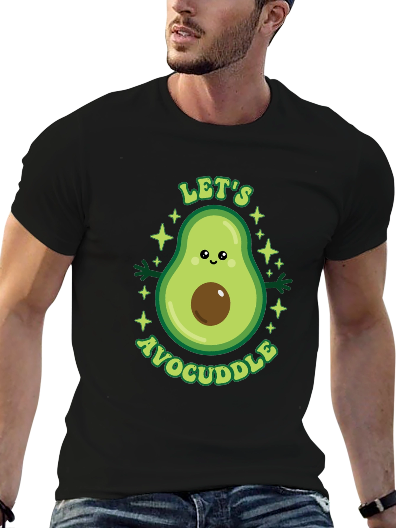 Lets Avocuddle Black T-Shirt