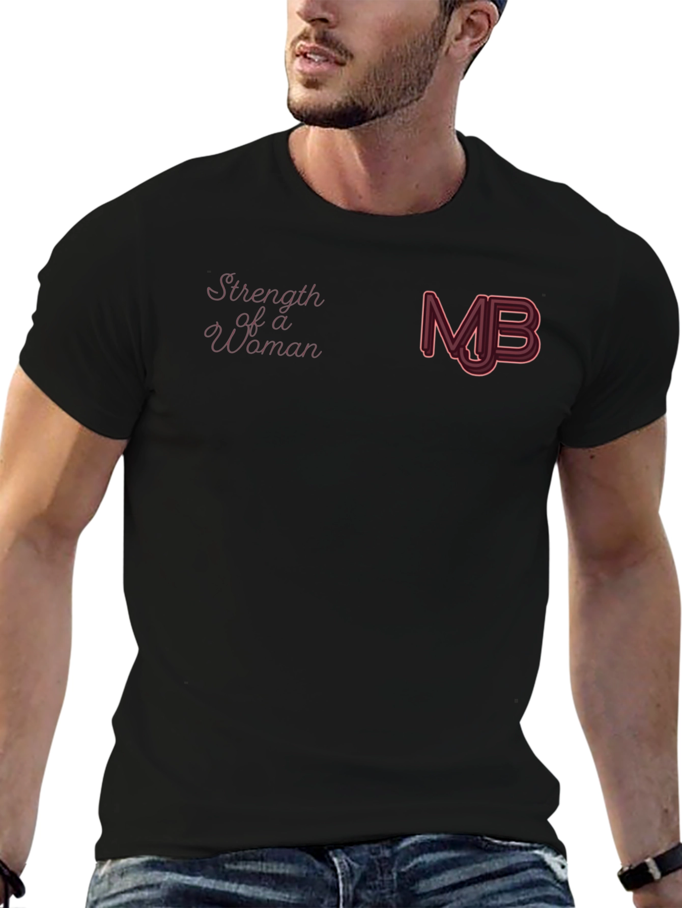 Strength of a Woman Black Graphic Tee