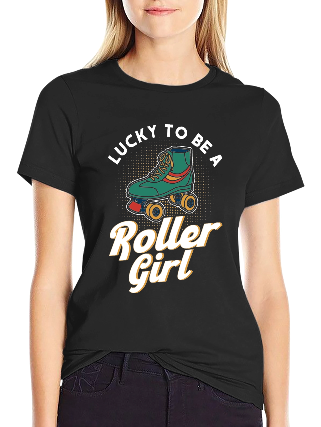 Lucky to be a Roller Girl Graphic Tee