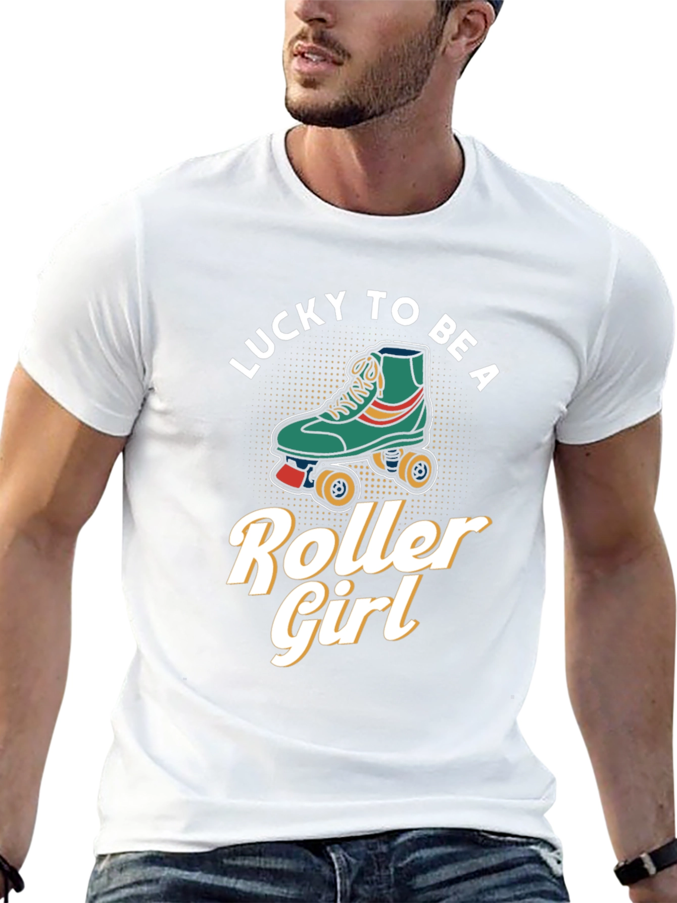 Lucky to be a Roller Girl Graphic Tee