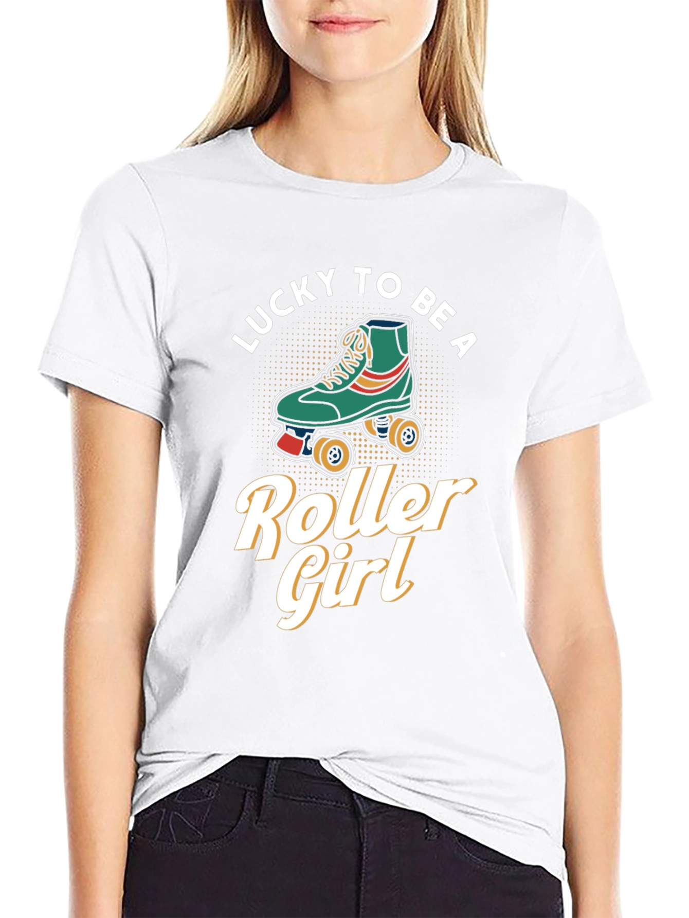 Lucky to be a Roller Girl Graphic Tee