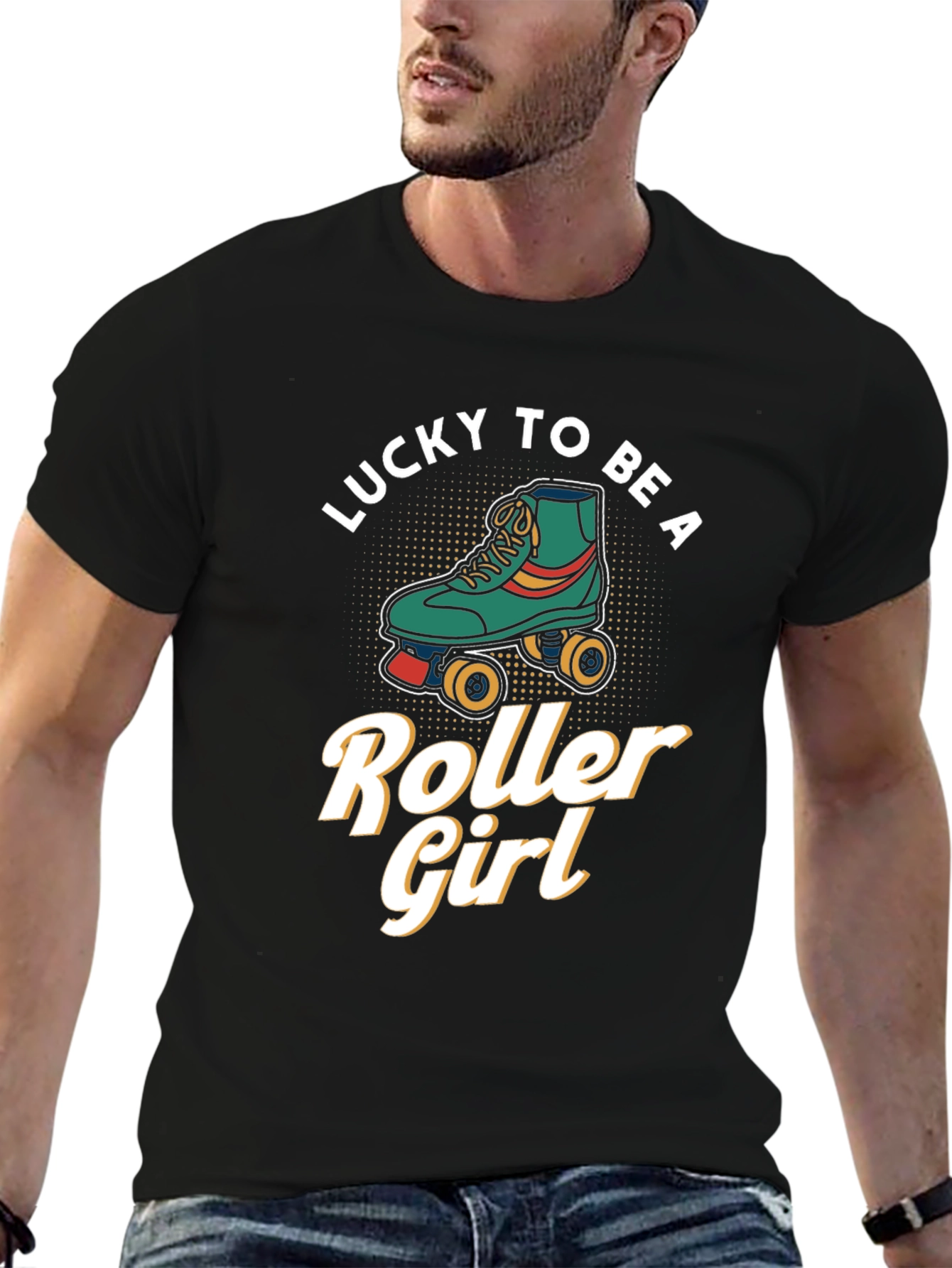 Lucky to be a Roller Girl Graphic Tee