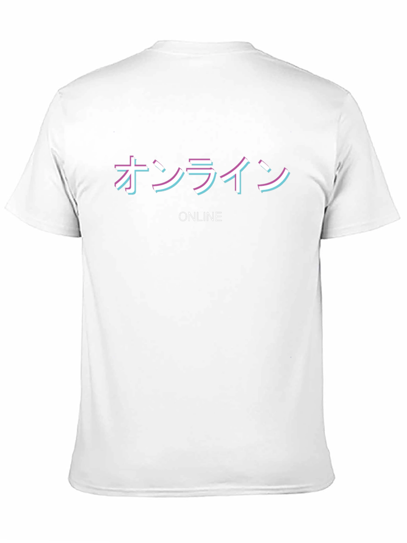 Online Japanese Text Black T-Shirt