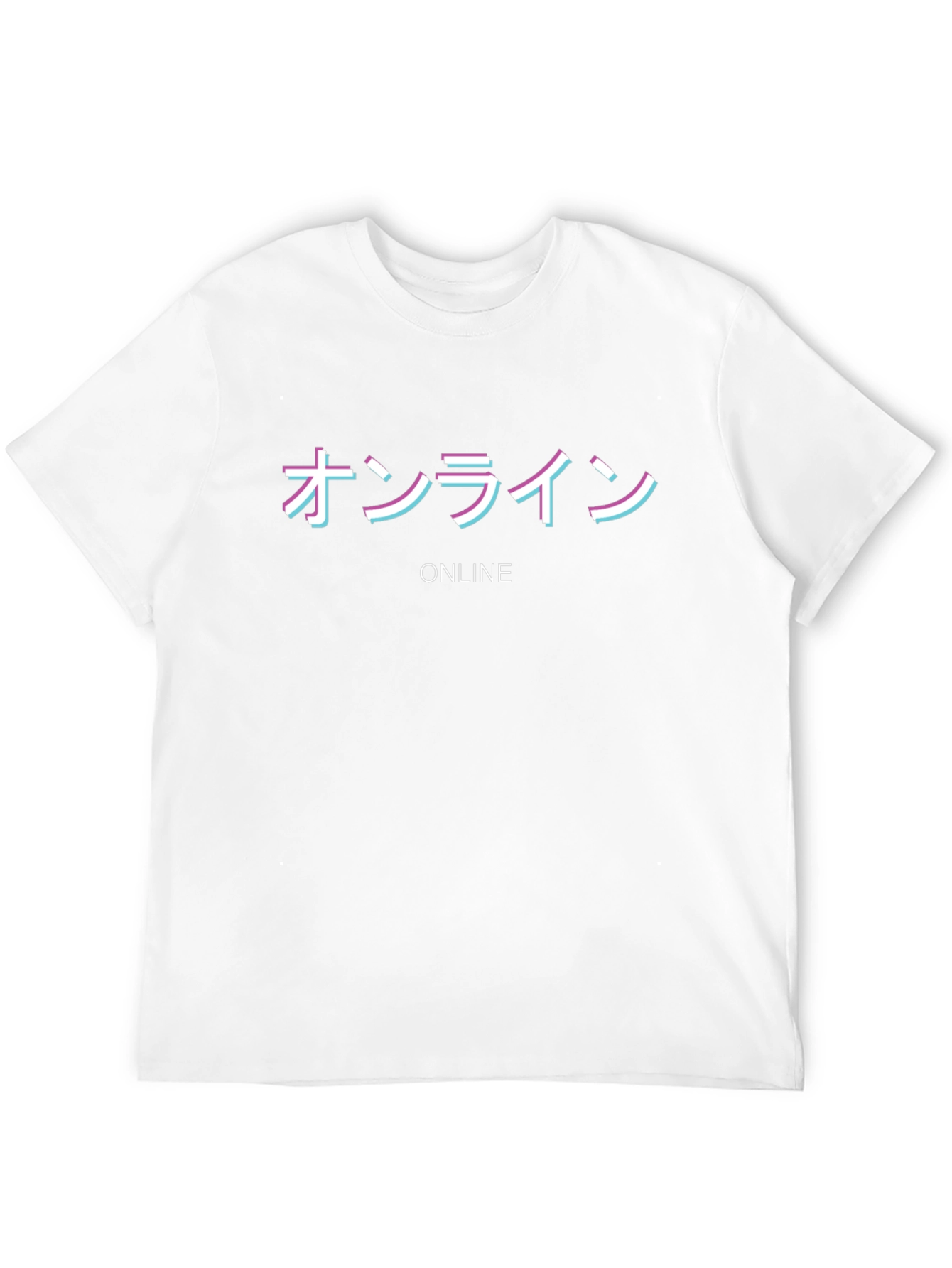 Online Japanese Text Black T-Shirt
