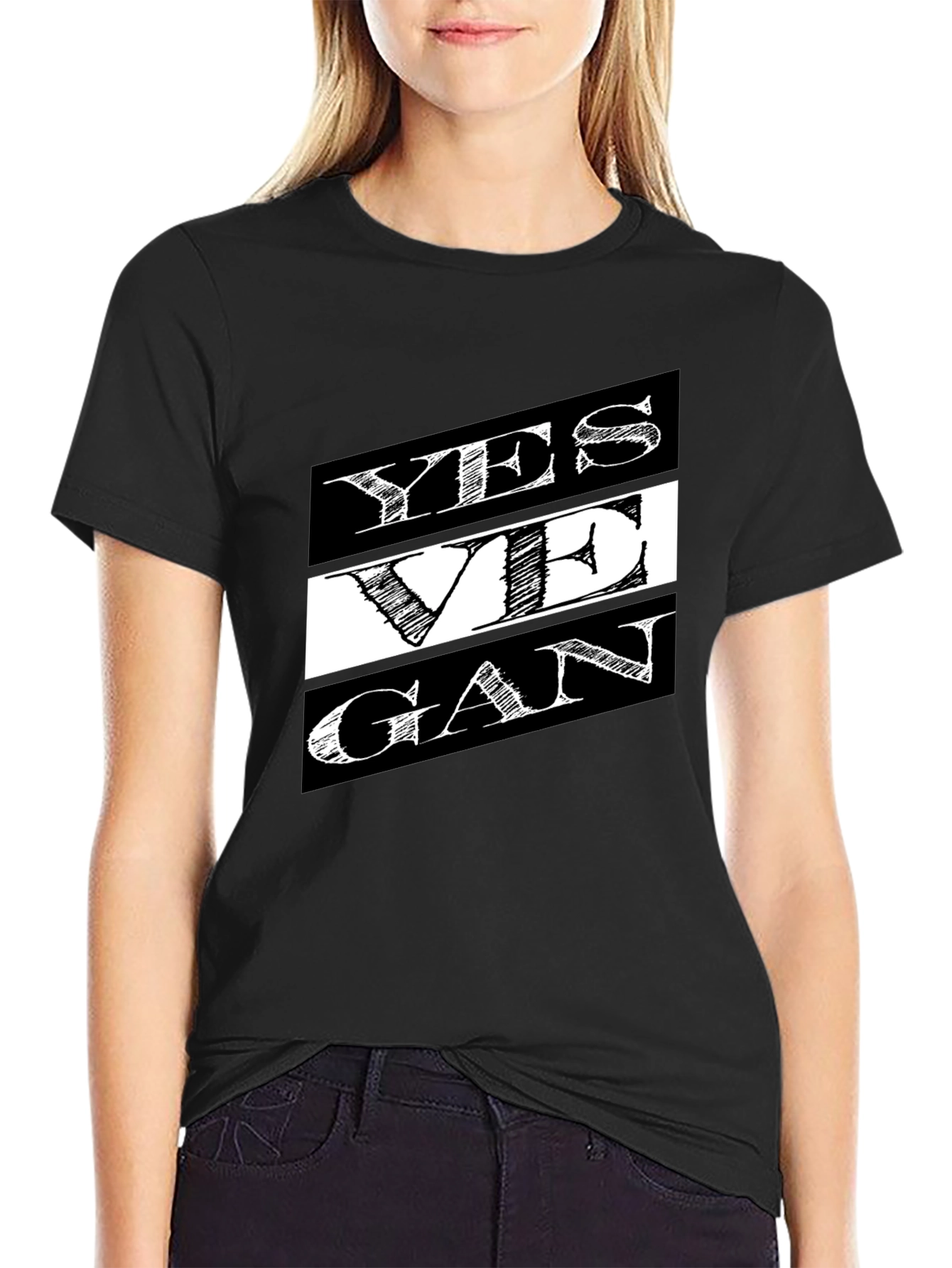 Yes Vegan T-Shirt - Black