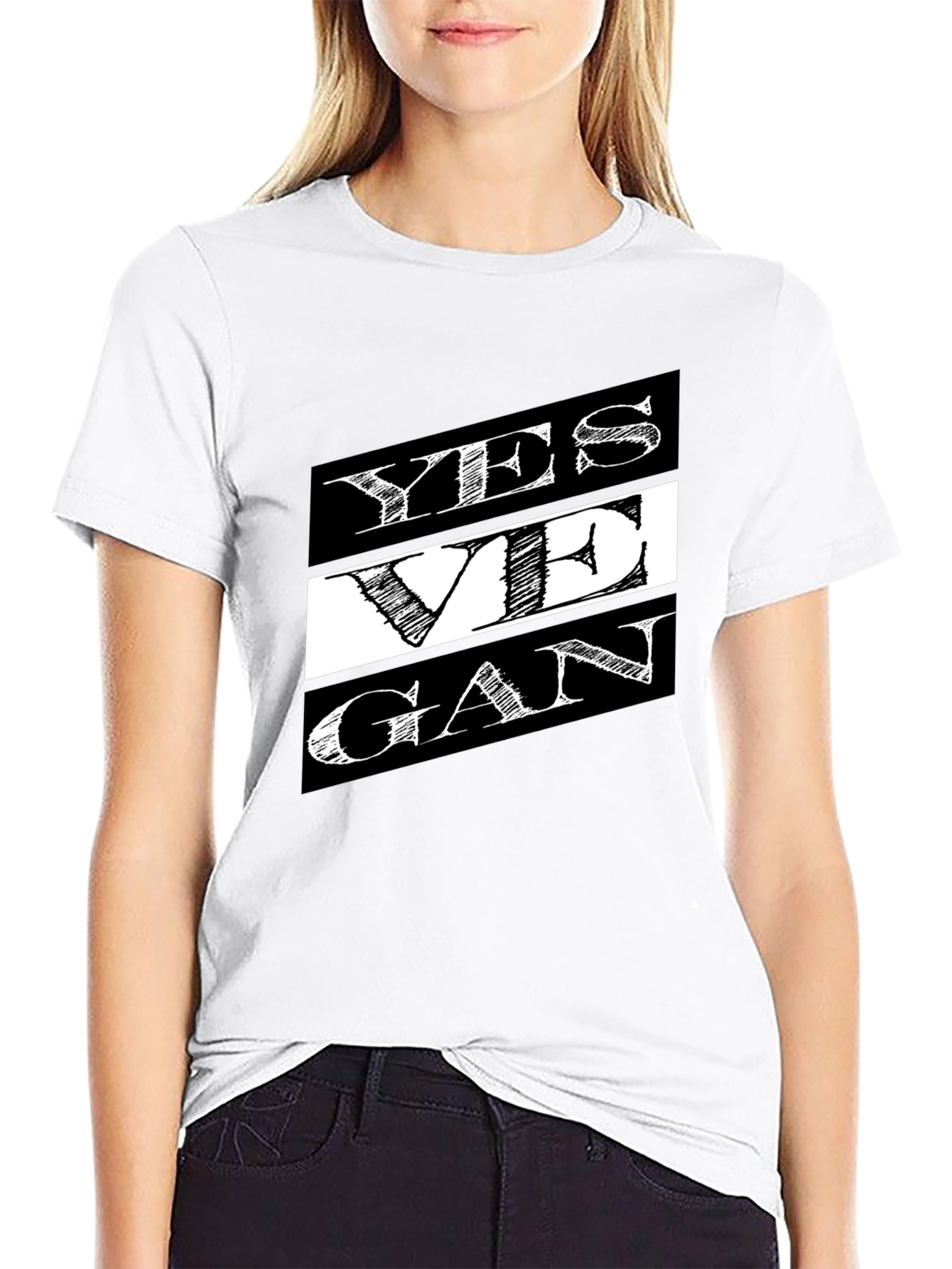 Yes Vegan T-Shirt - Black