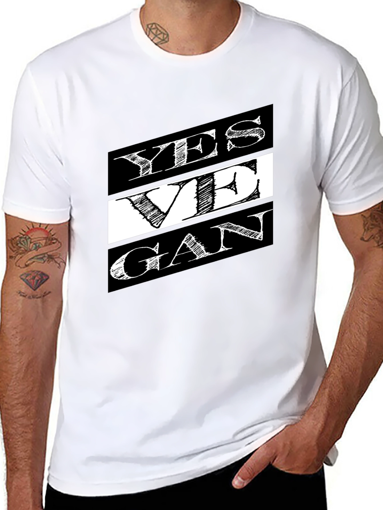 Yes Vegan T-Shirt - Black