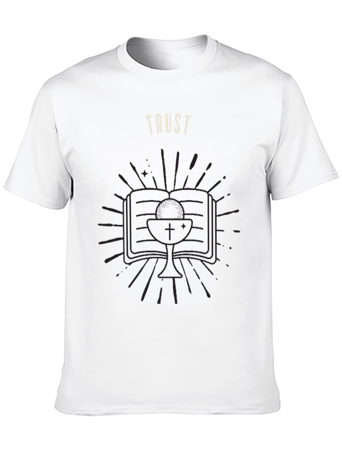 Trust Graphic Tee - Black Cotton Blend T-Shirt