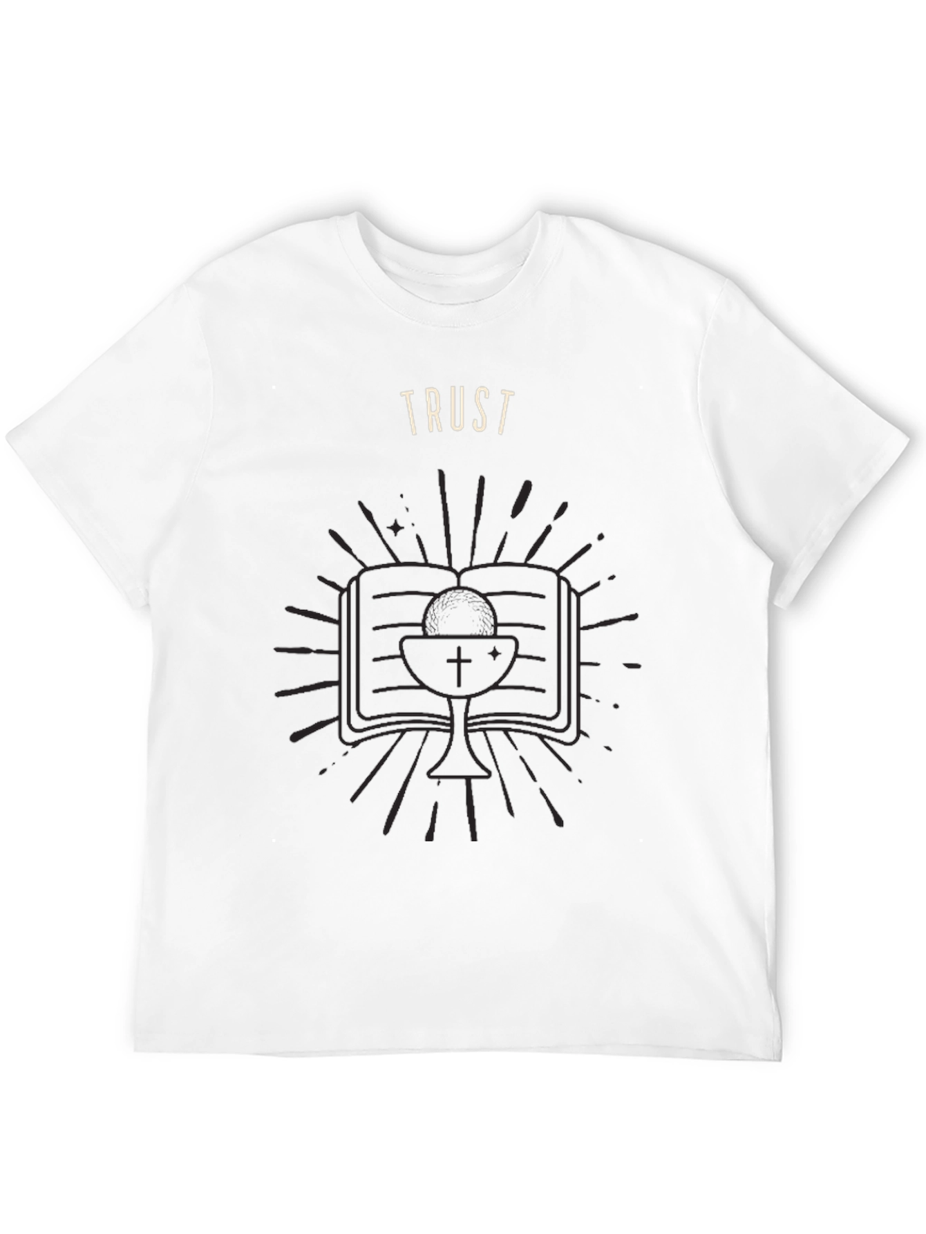 Trust Graphic Tee - Black Cotton Blend T-Shirt