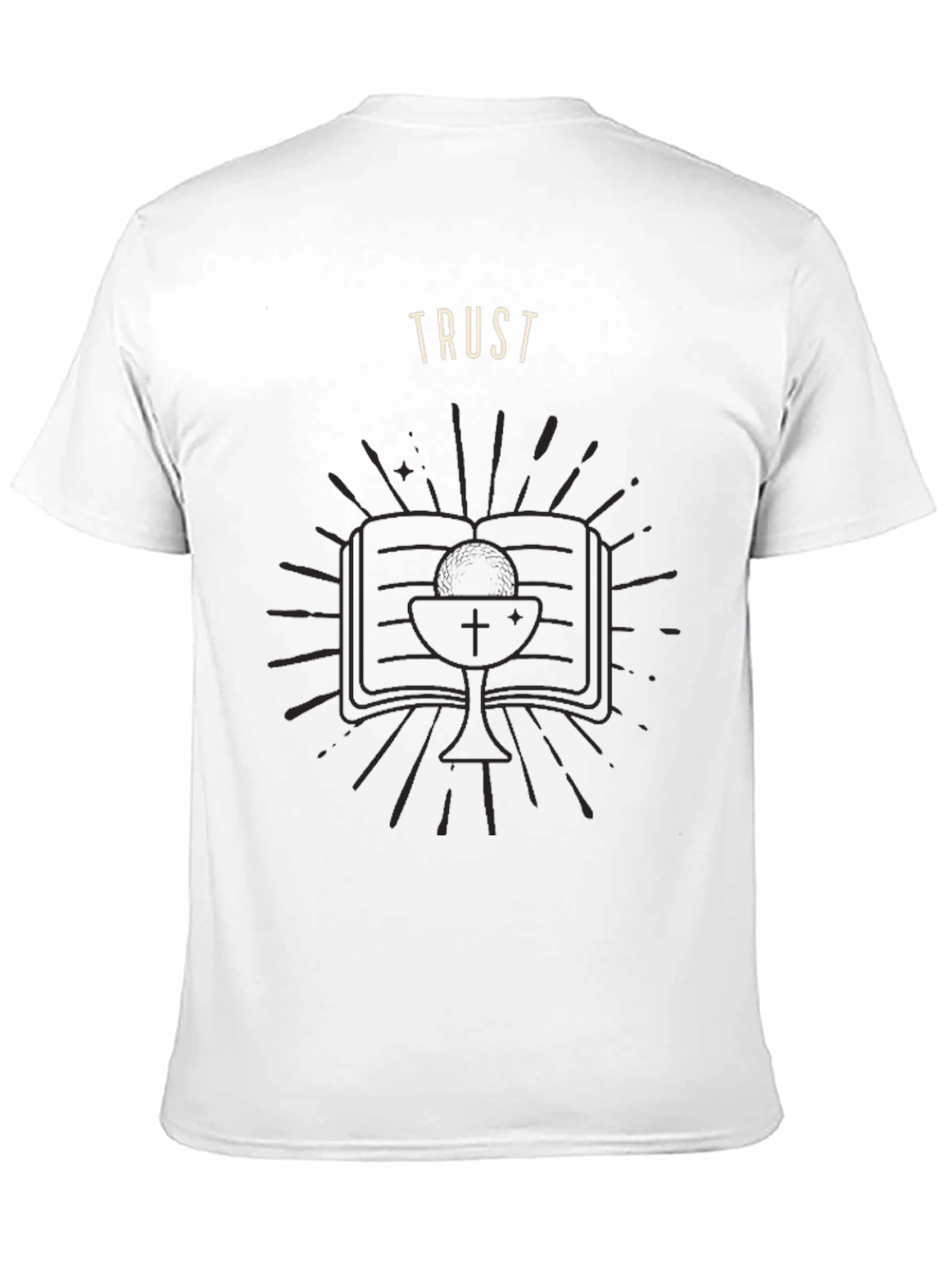 Trust Graphic Tee - Black Cotton Blend T-Shirt