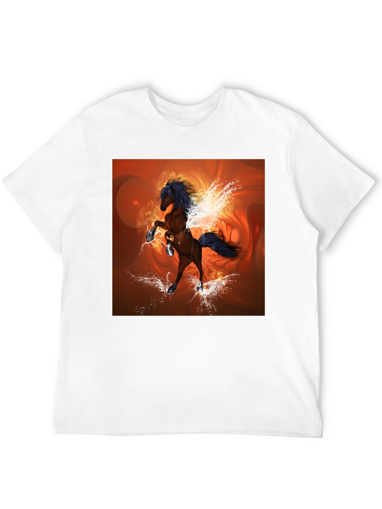 Fantasy Horse Graphic Black T-Shirt