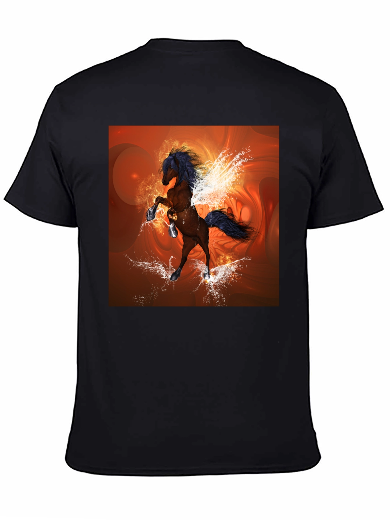 Fantasy Horse Graphic Black T-Shirt