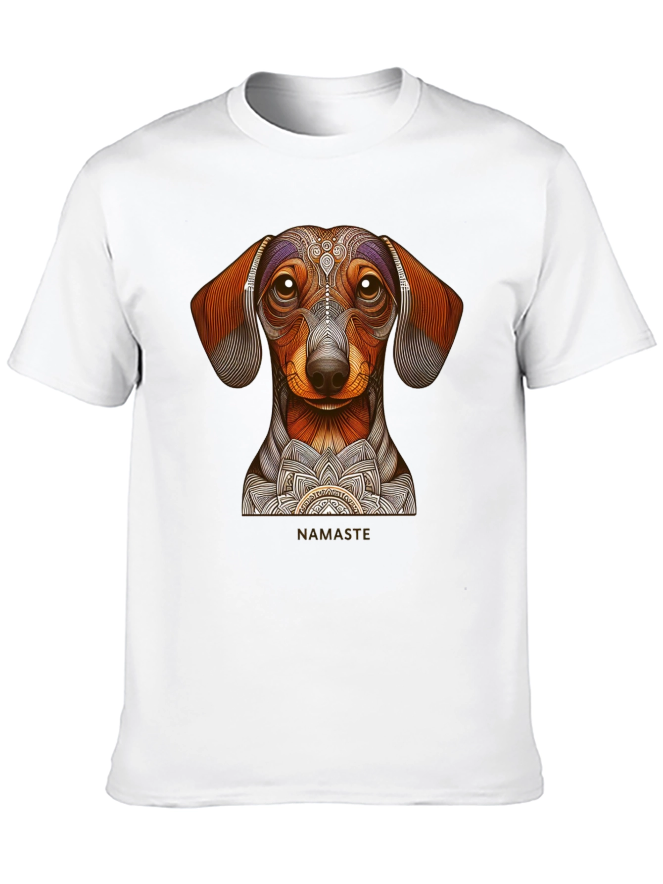 Dachshund Namaste Graphic Tee - Black