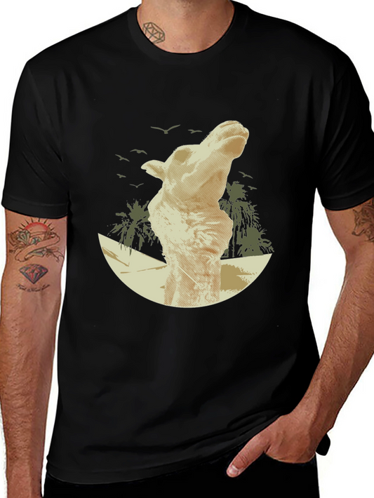 Desert Mirage Tee: Camel Silhouette