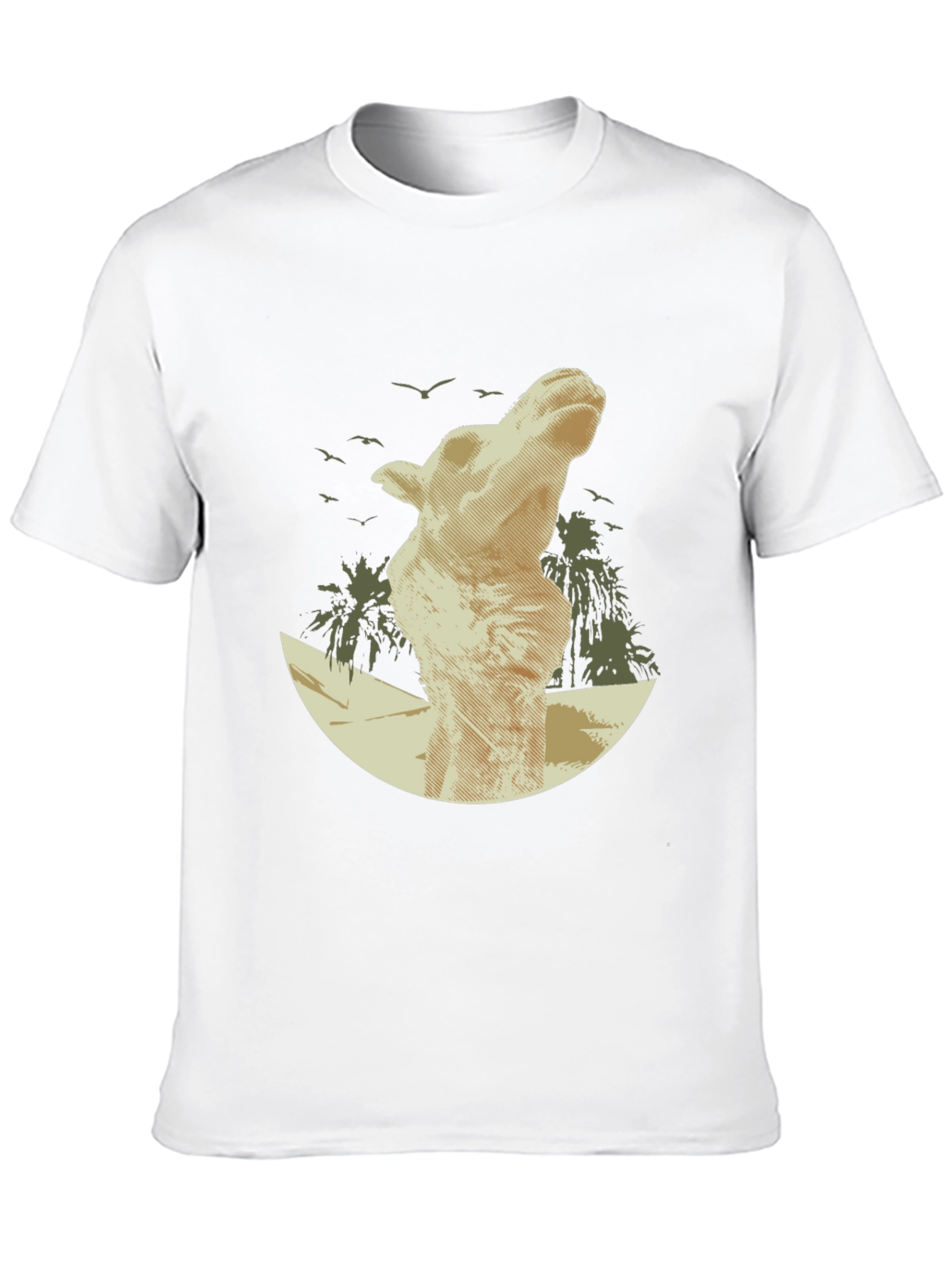 Desert Mirage Tee: Camel Silhouette