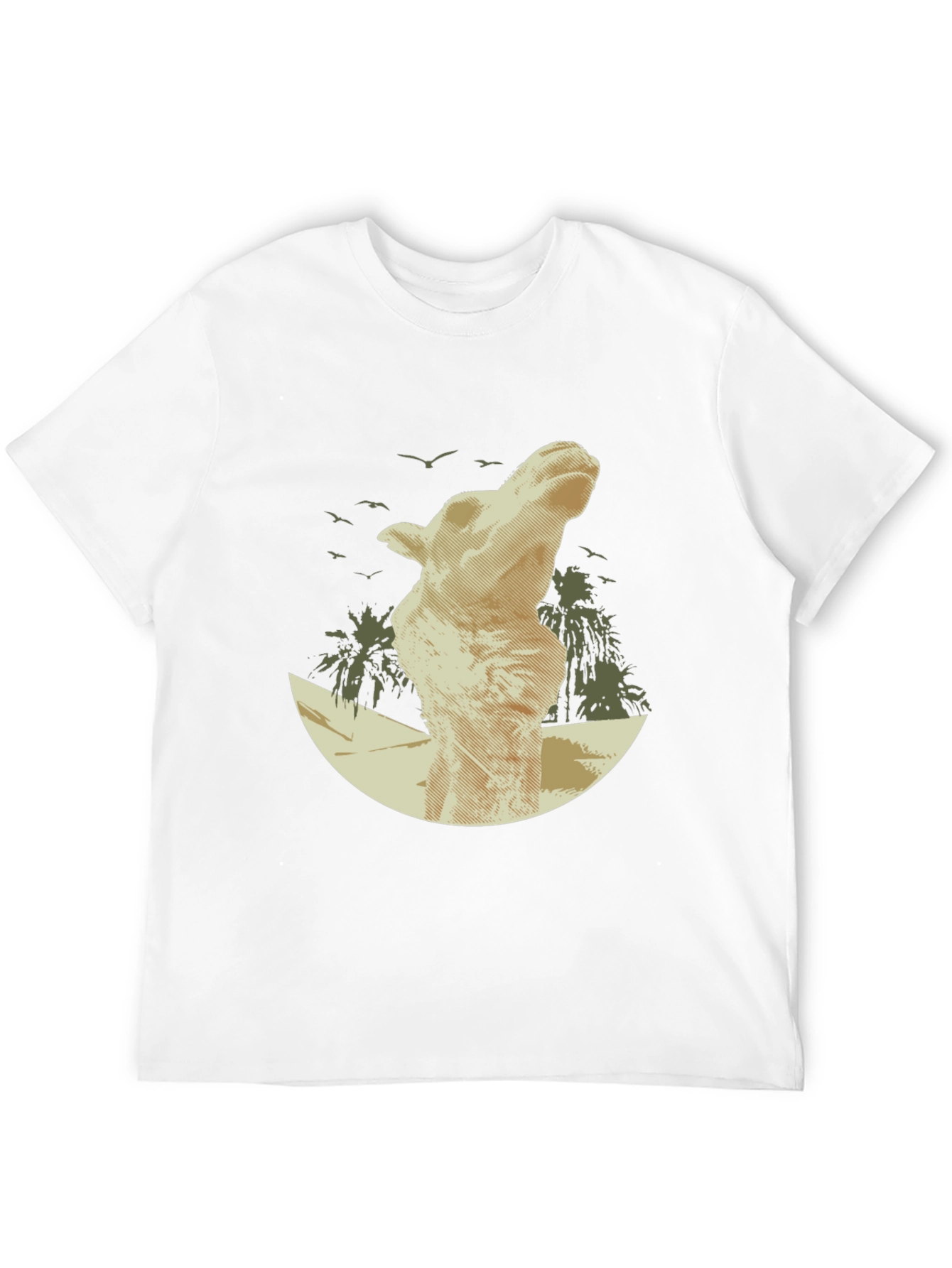 Desert Mirage Tee: Camel Silhouette