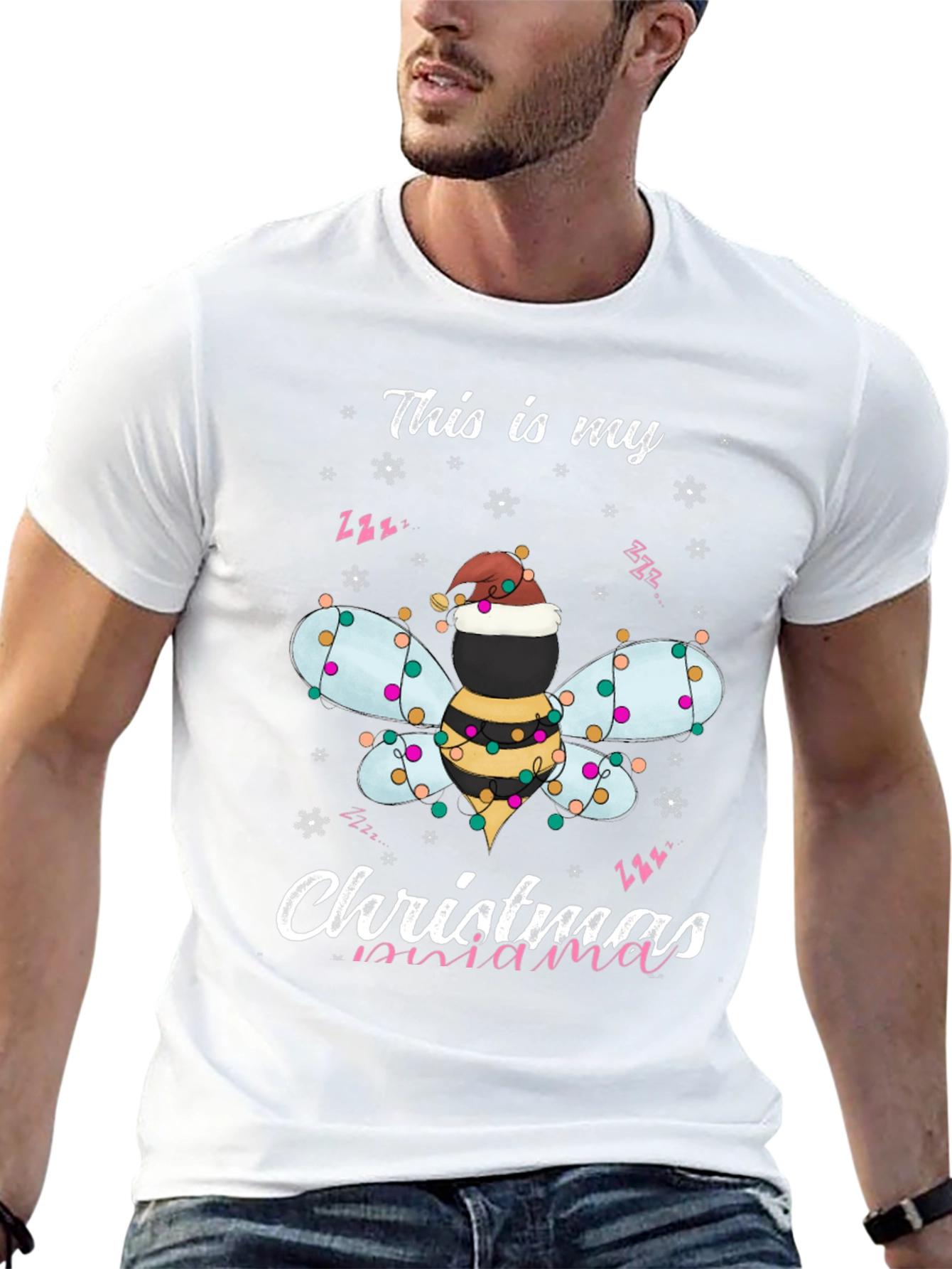 Christmas Bee Mama T-Shirt Holiday Season Tee