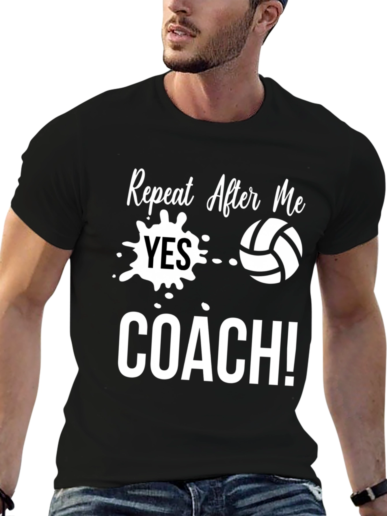 Volleyball Coach Graphic Tee - Repeat After Me T-Shirt