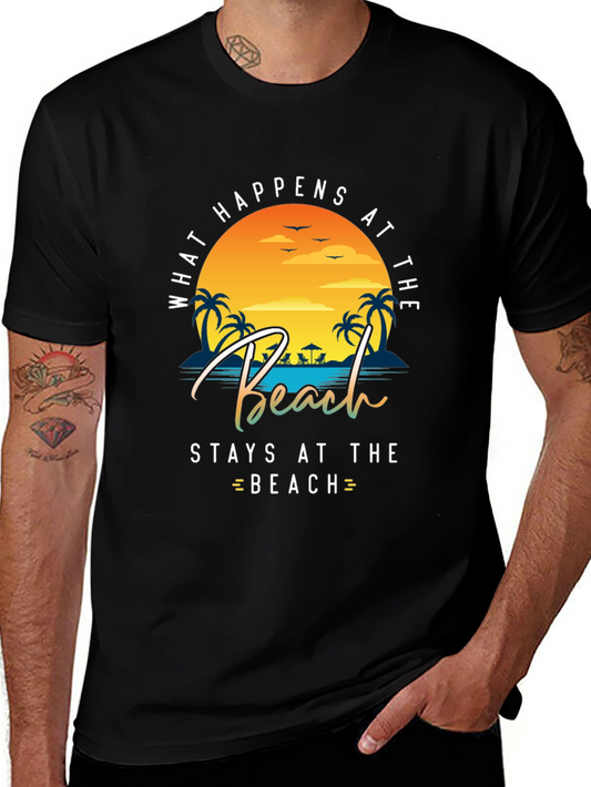 Beach Vibes T-Shirt - What Happens at the Beach Stays