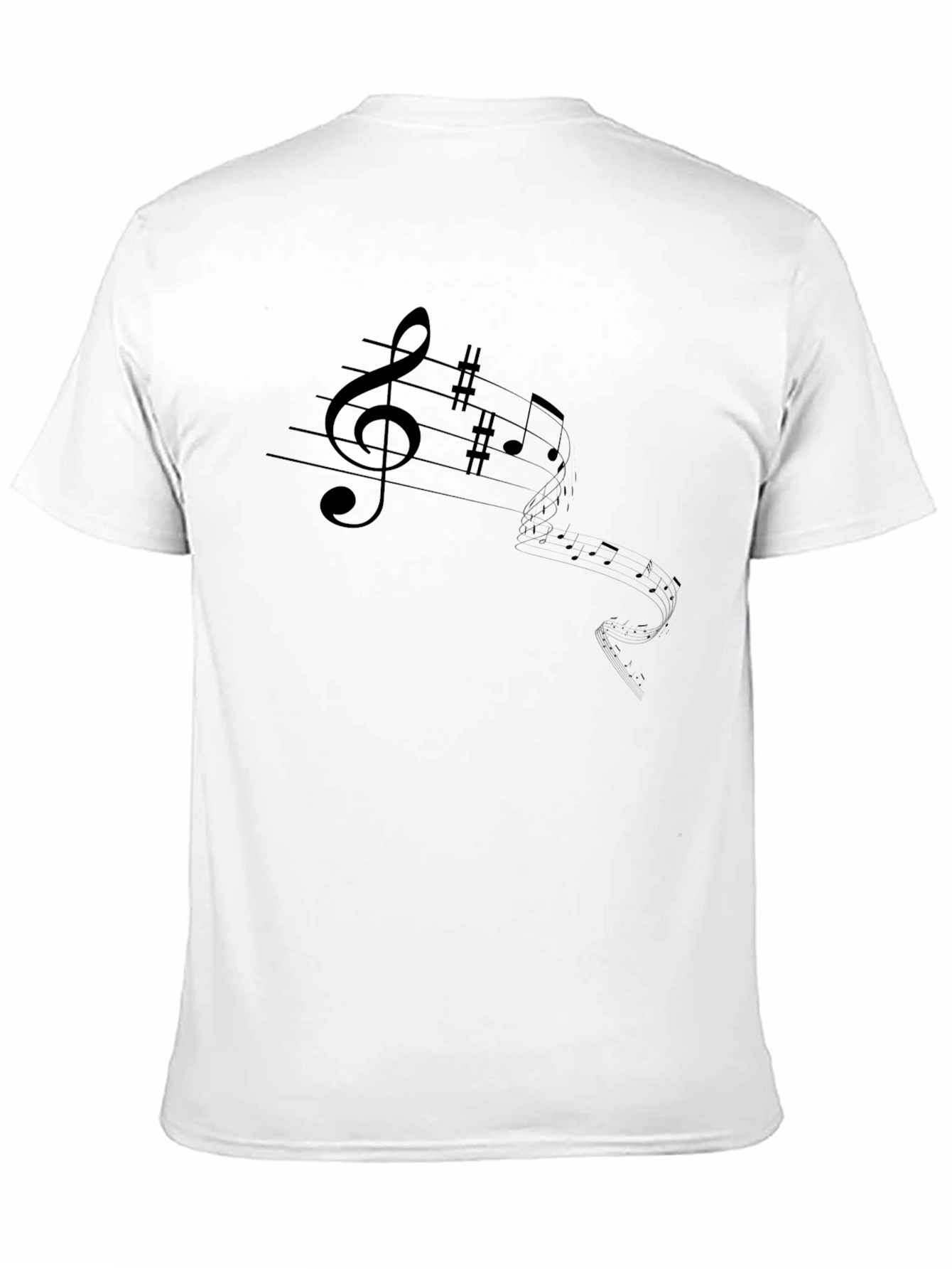 Musical Note T-Shirt - Black Stylish & Comfortable