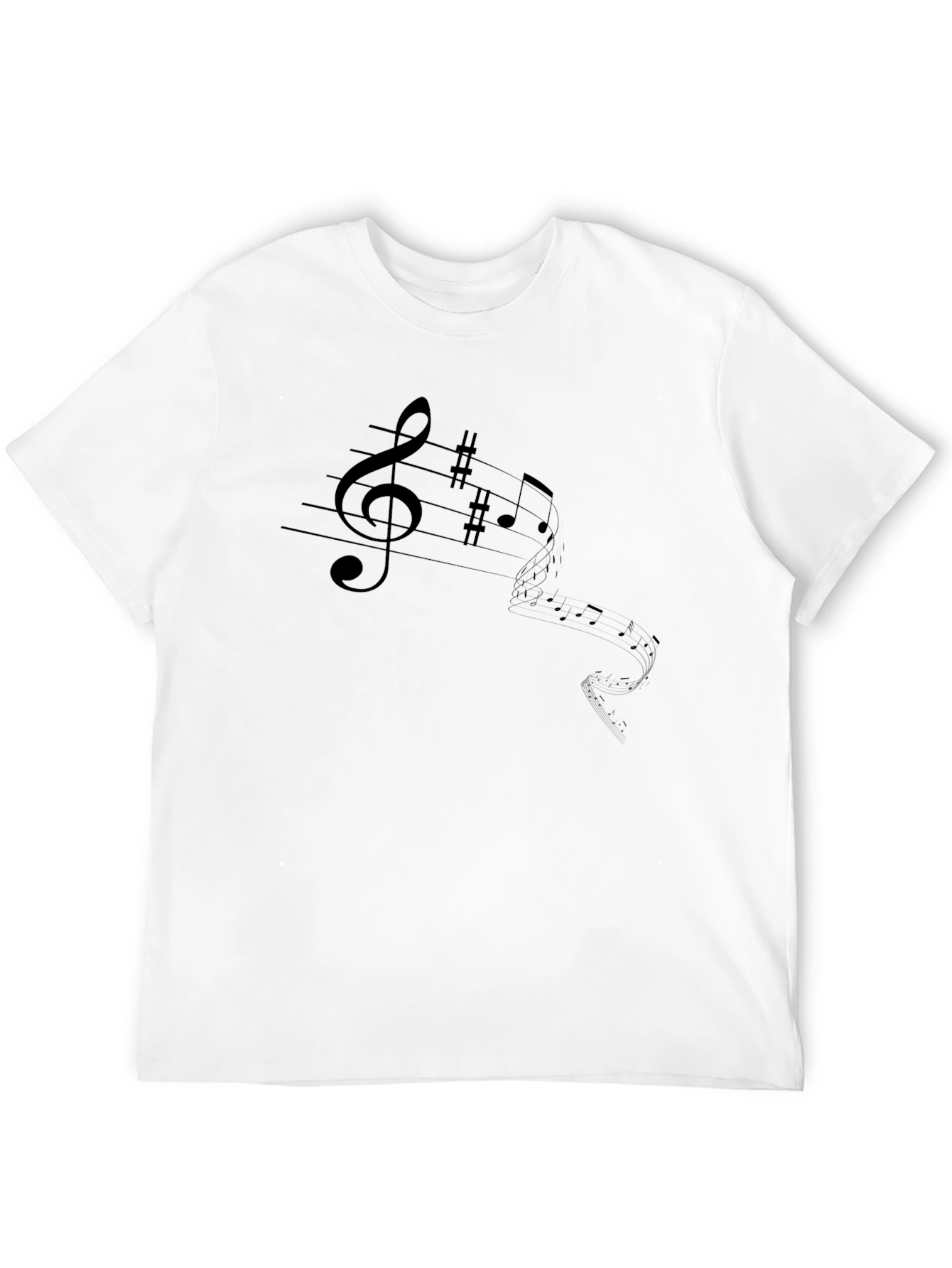 Musical Note T-Shirt - Black Stylish & Comfortable