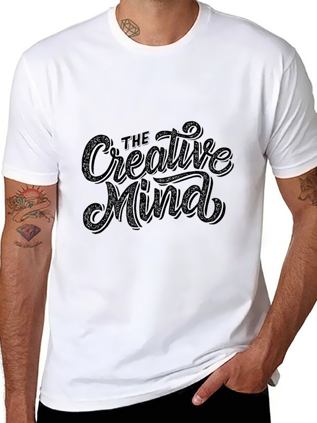 Creative Mind Graphic Black T-Shirt