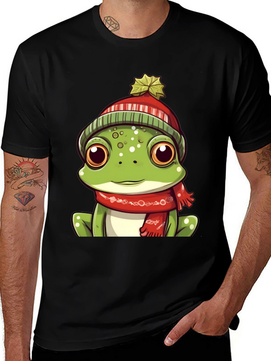 Frog with Winter Hat Graphic Tee - Unisex