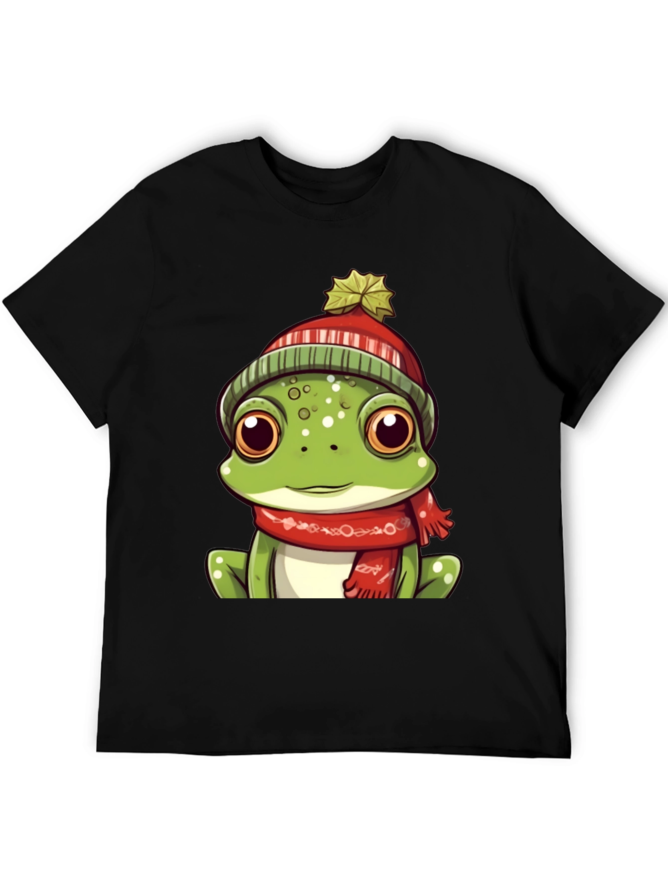 Frog with Winter Hat Graphic Tee - Unisex