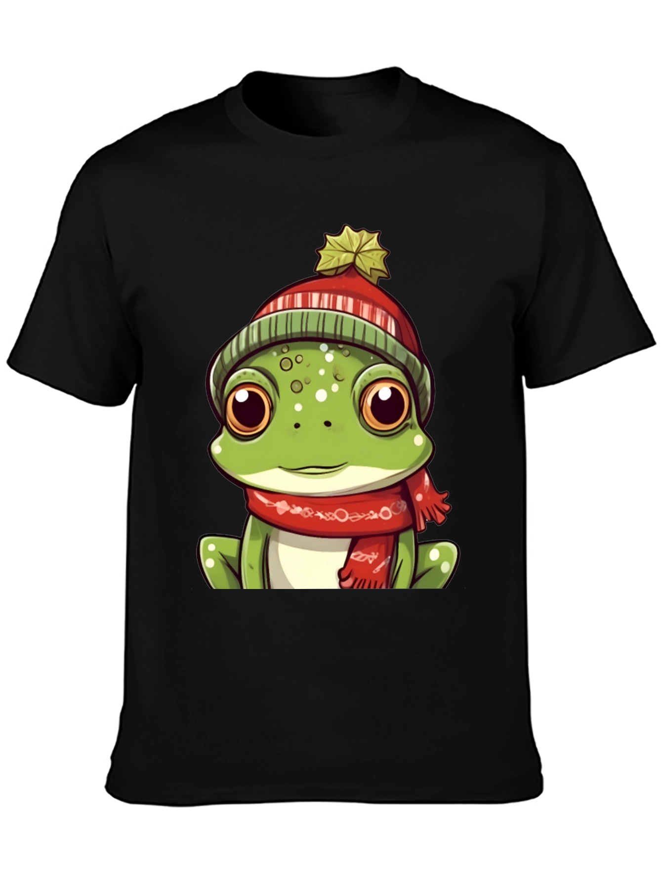 Frog with Winter Hat Graphic Tee - Unisex