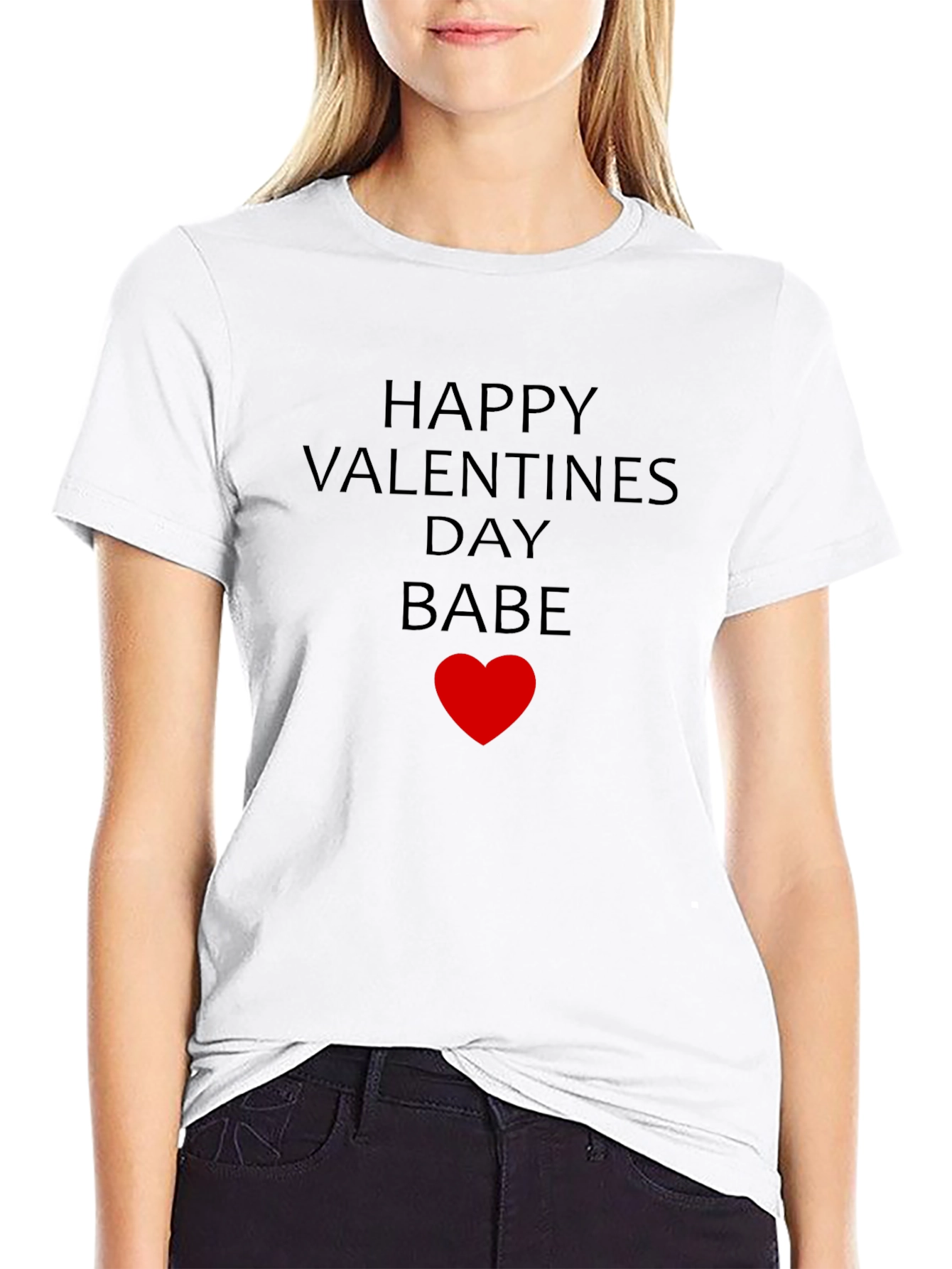 Happy Valentines Day Babe Heart T-Shirt