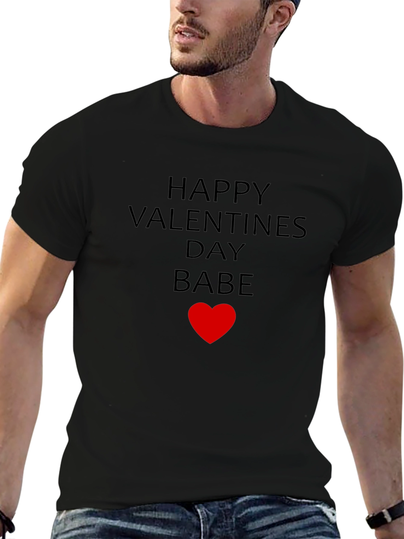 Happy Valentines Day Babe Heart T-Shirt