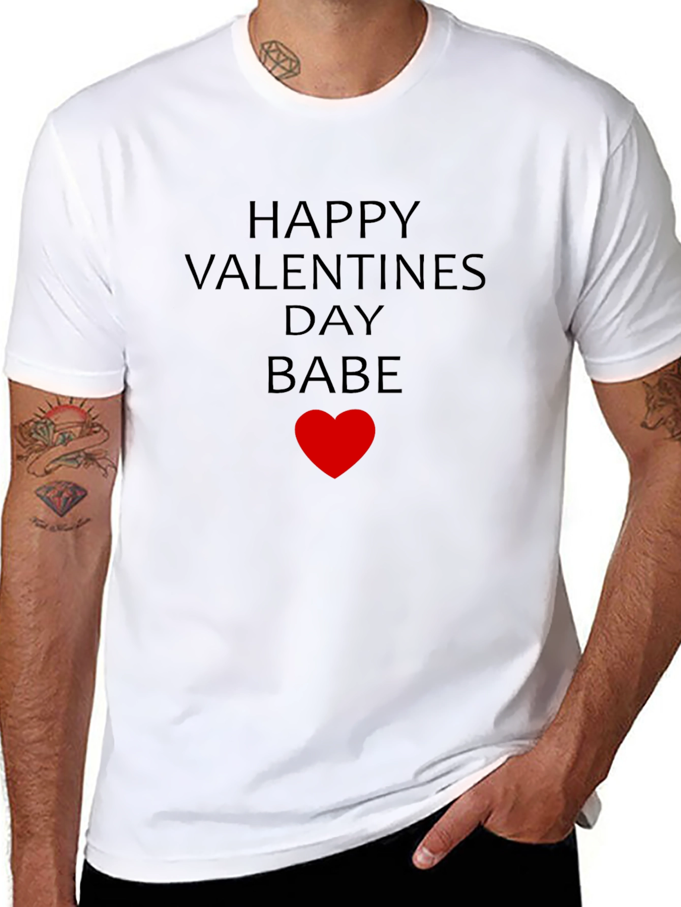 Happy Valentines Day Babe Heart T-Shirt