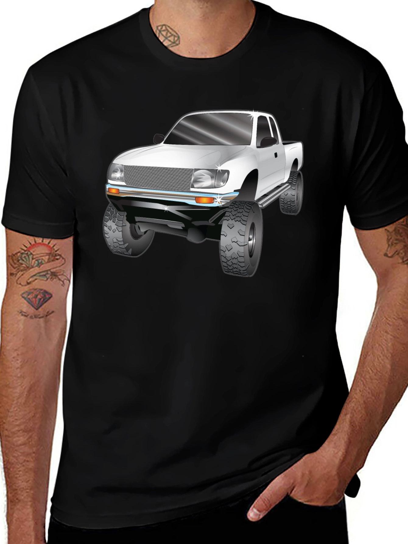 Truck Graphic Tee - Black Cotton