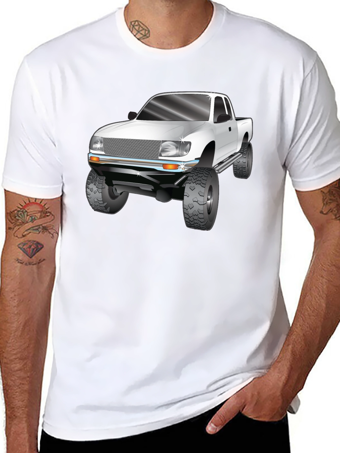 Truck Graphic Tee - Black Cotton