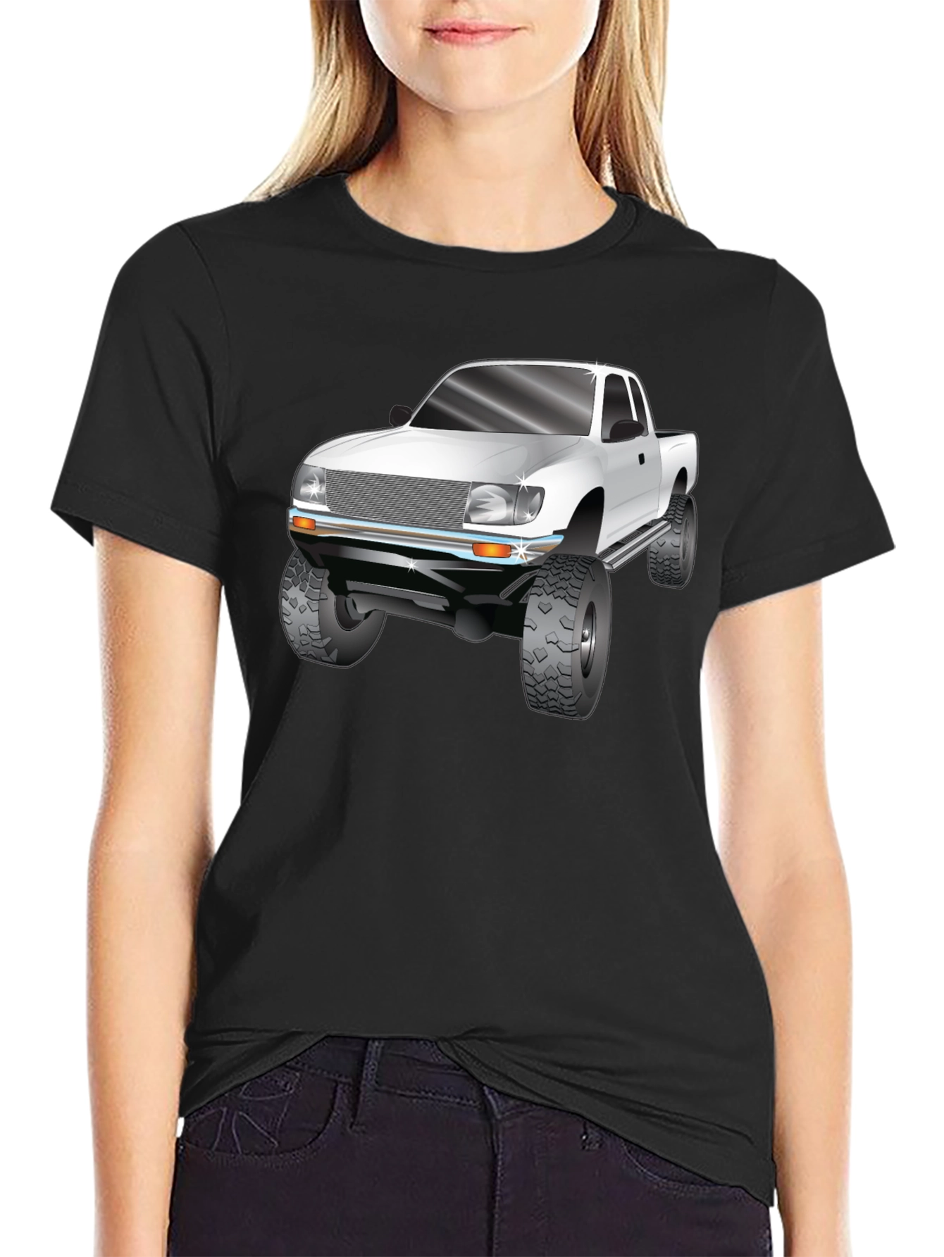 Truck Graphic Tee - Black Cotton