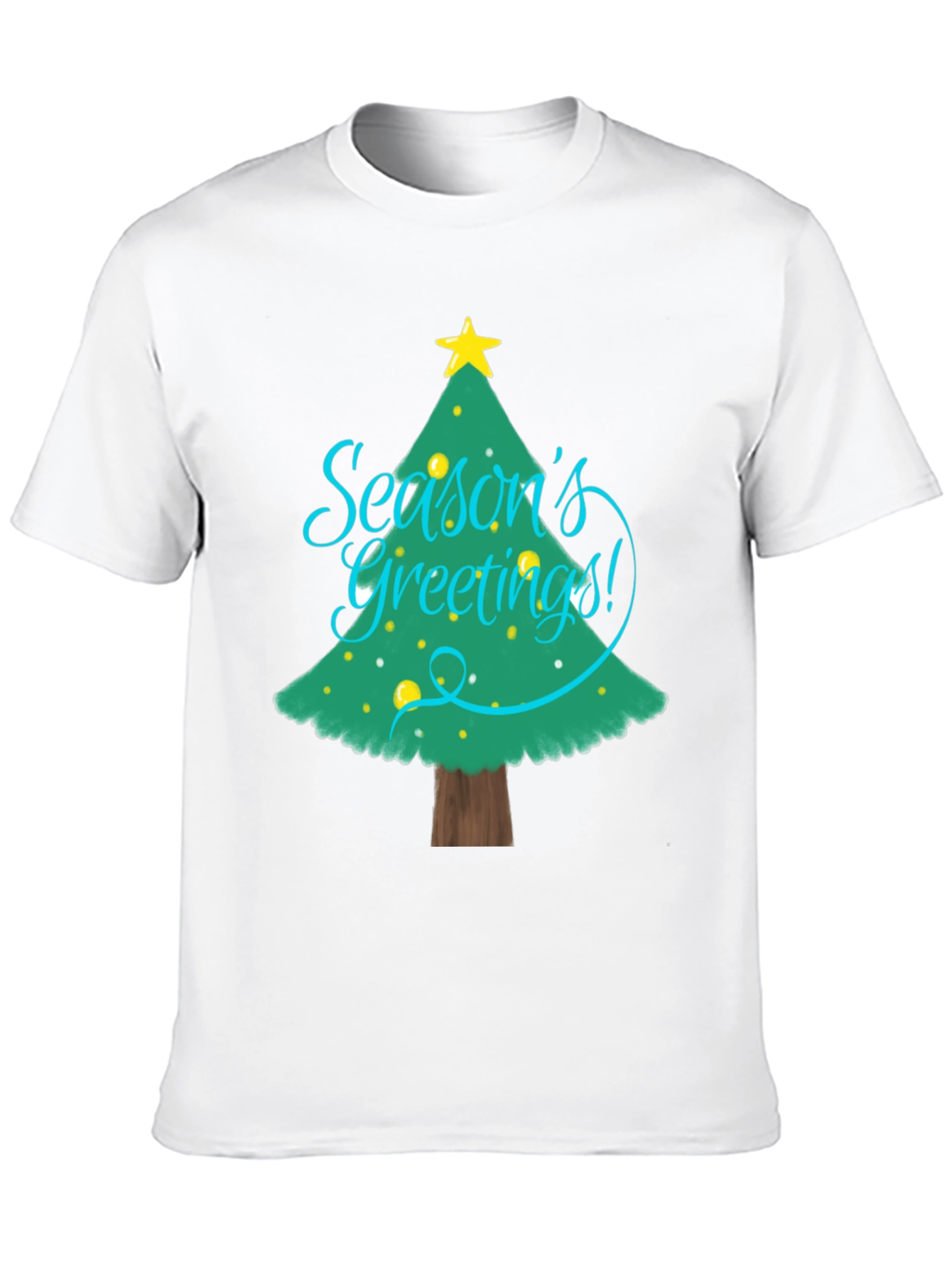 Christmas Seasons Greetings Tree Graphic T-Shirt