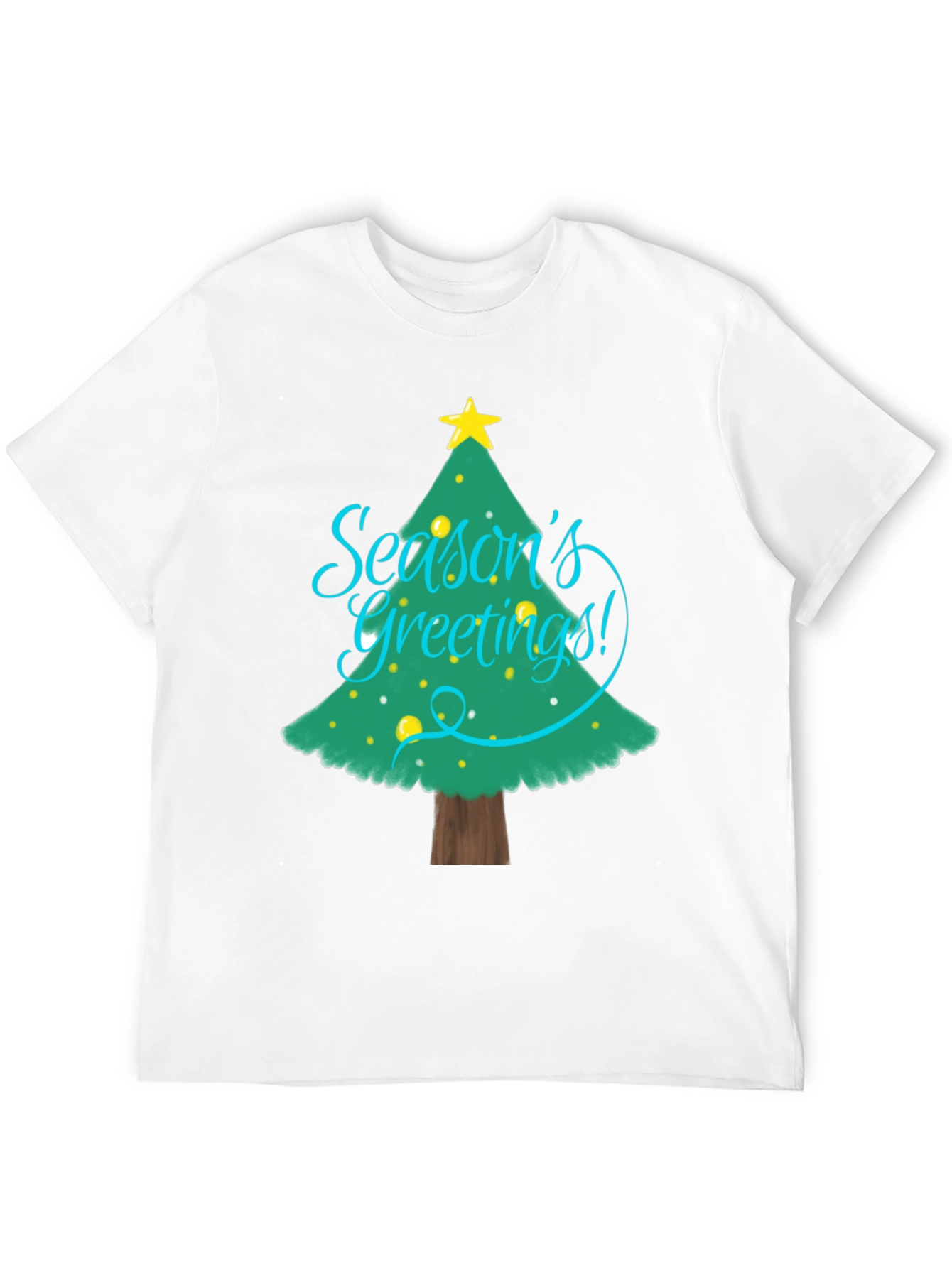 Christmas Seasons Greetings Tree Graphic T-Shirt