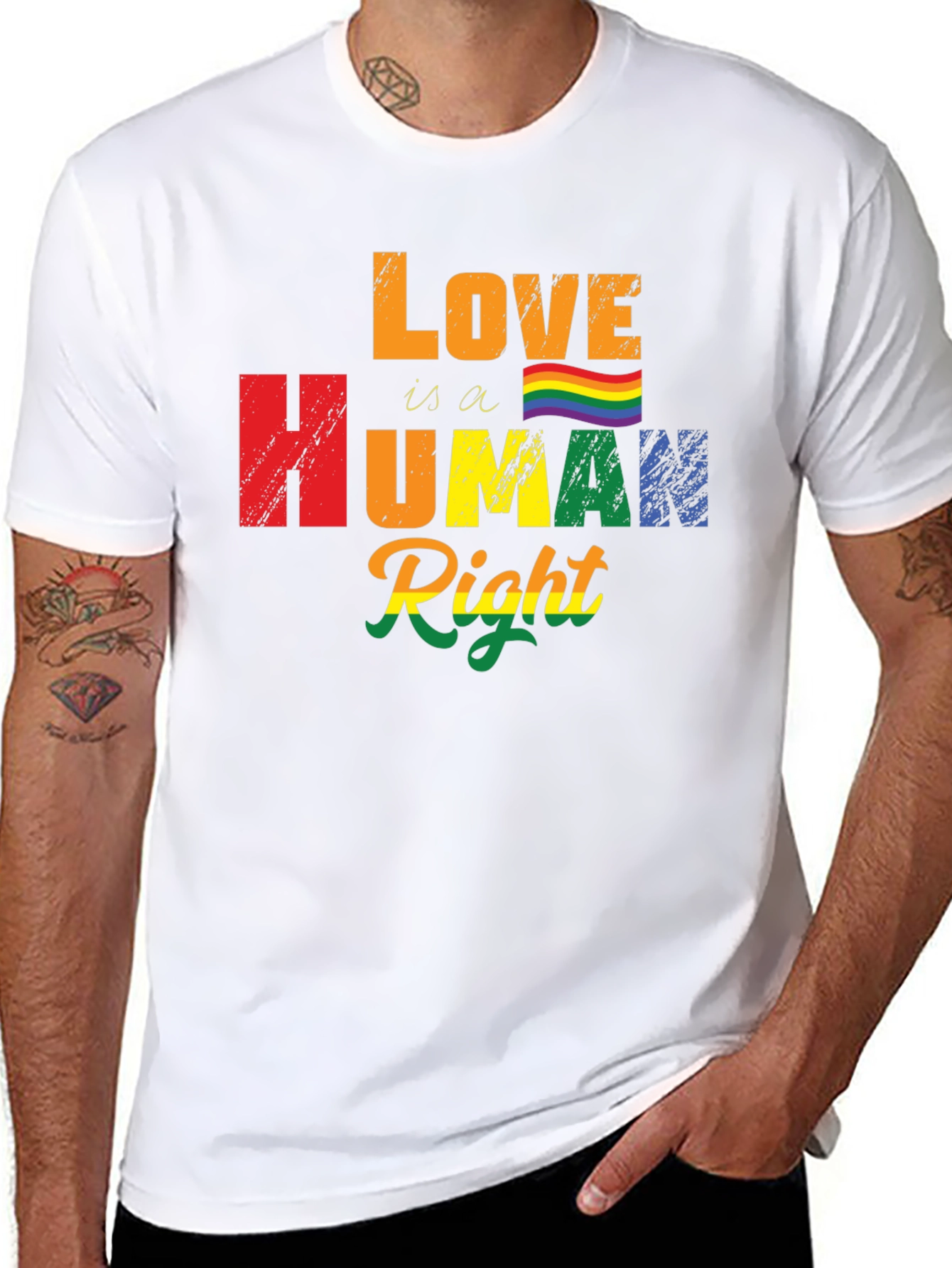 Love Is A Human Right LGBT Pride Graphic Tee