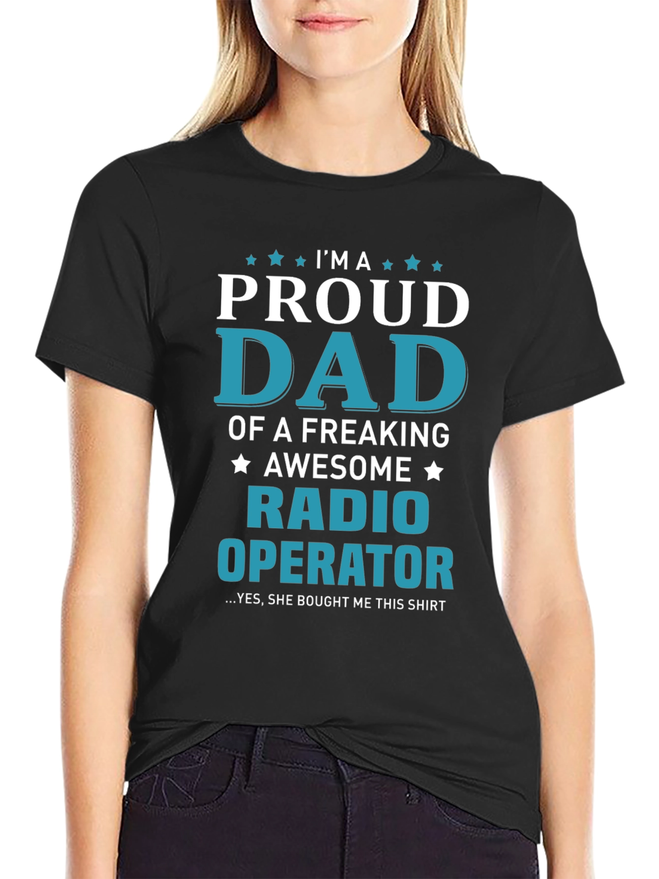 Proud Dad Radio Operator Graphic T-Shirt