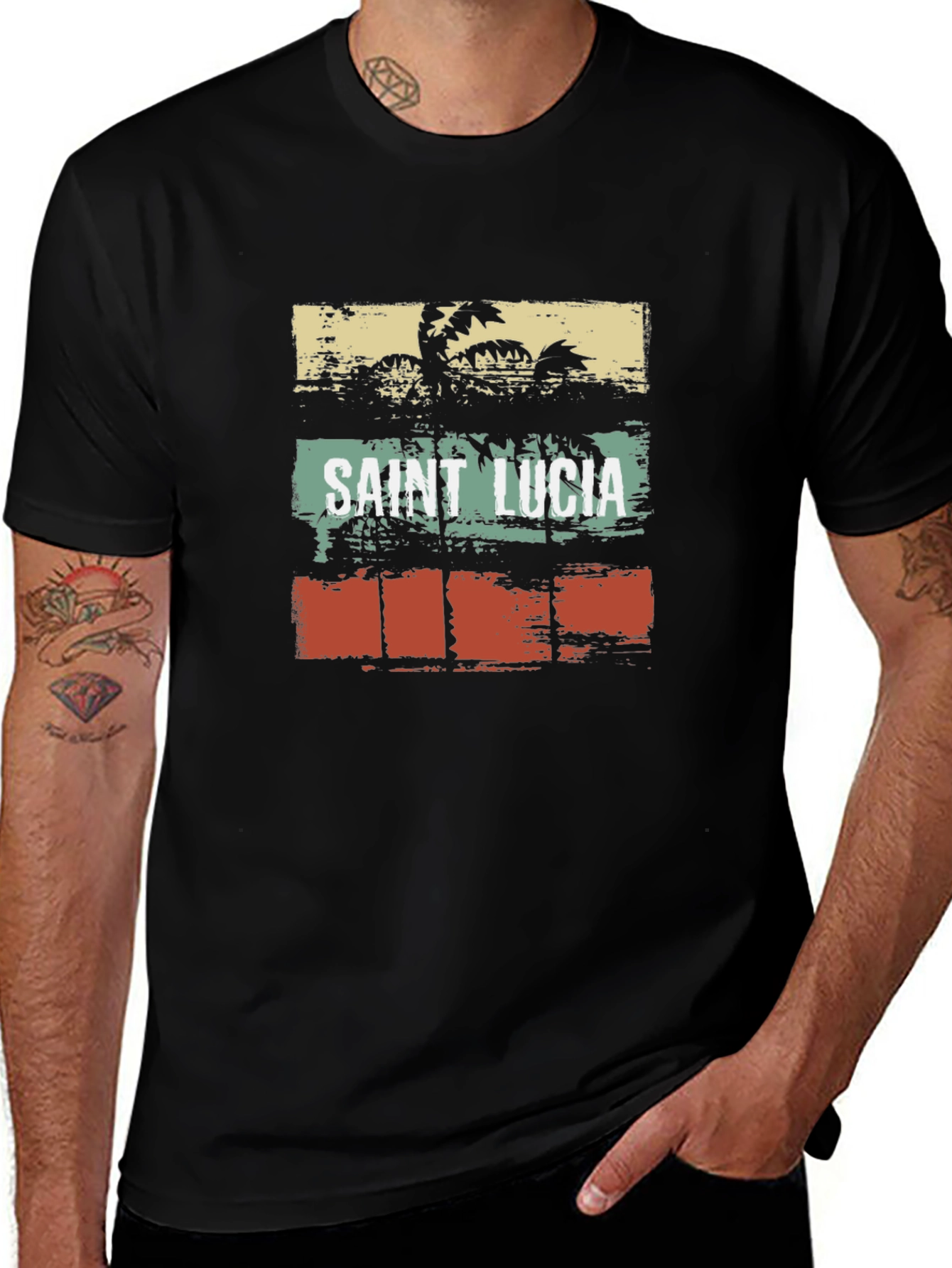 Saint Lucia Graphic T-Shirt - Island Life Design