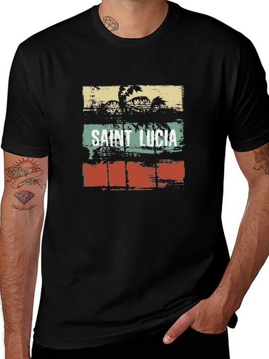 Saint Lucia Graphic T-Shirt - Island Life Design