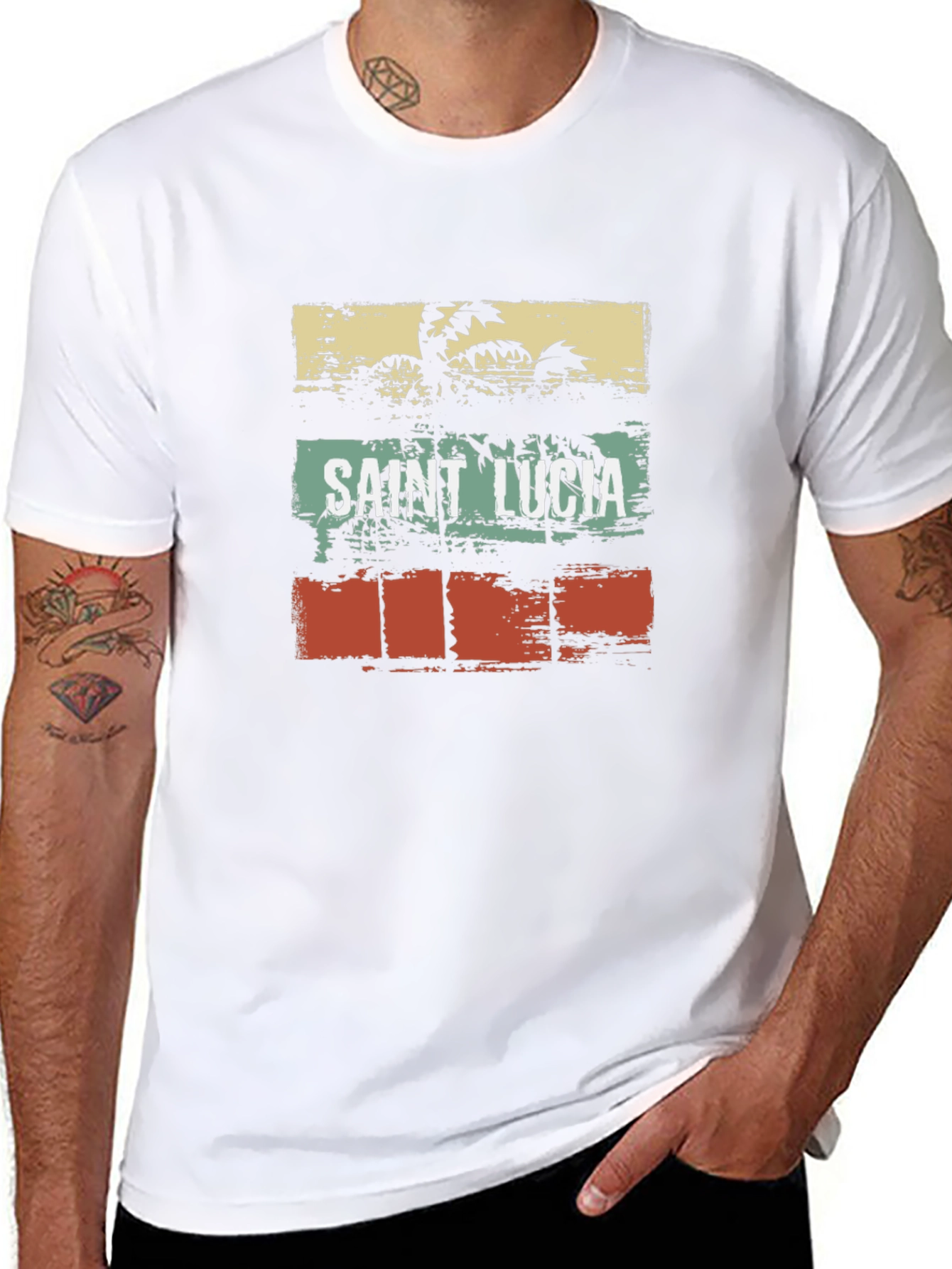 Saint Lucia Graphic T-Shirt - Island Life Design