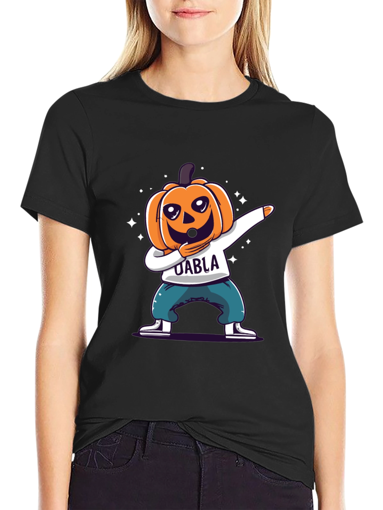 Dabbing Pumpkin Halloween T-Shirt - Spooky Season Fun