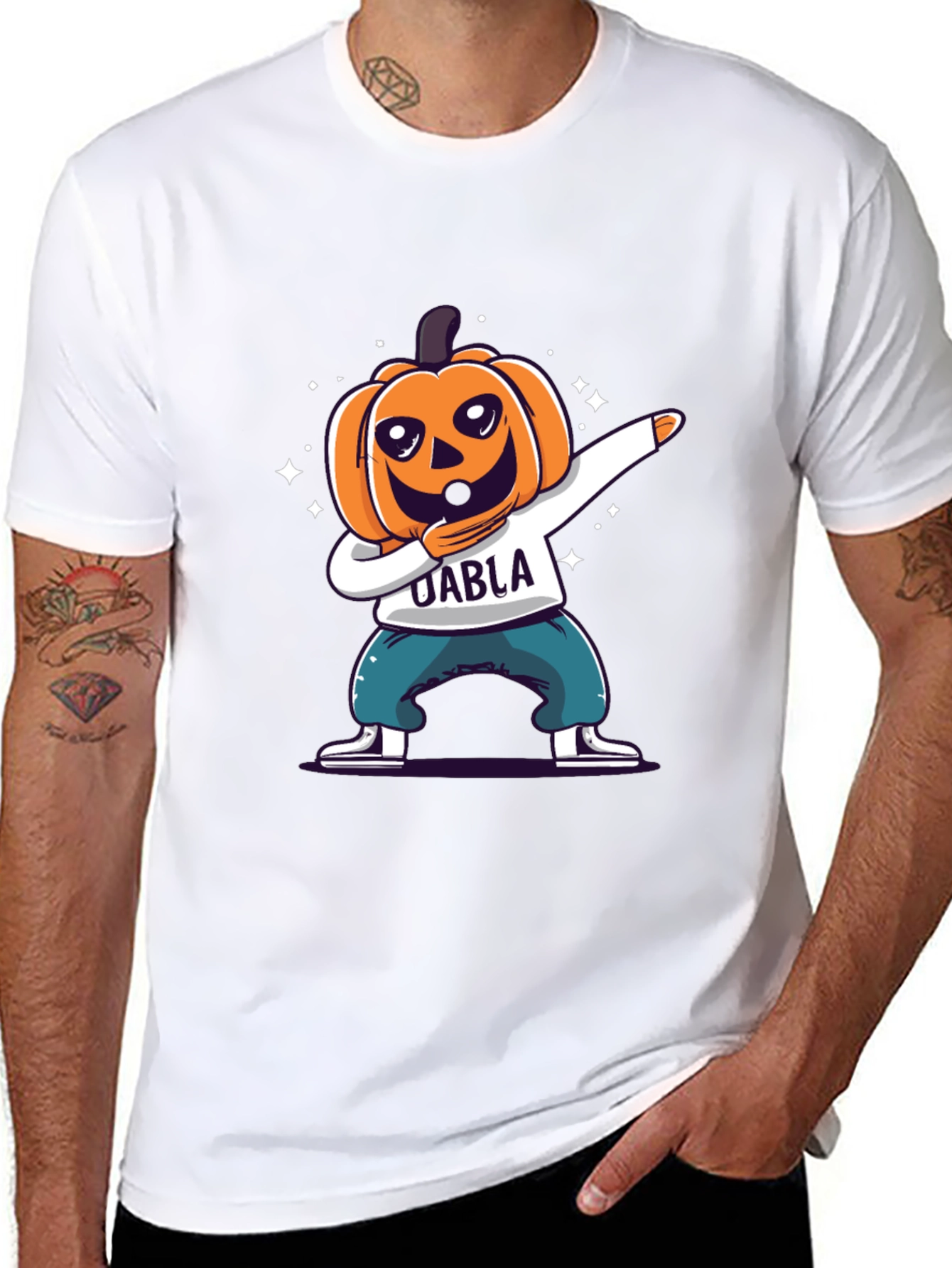 Dabbing Pumpkin Halloween T-Shirt - Spooky Season Fun