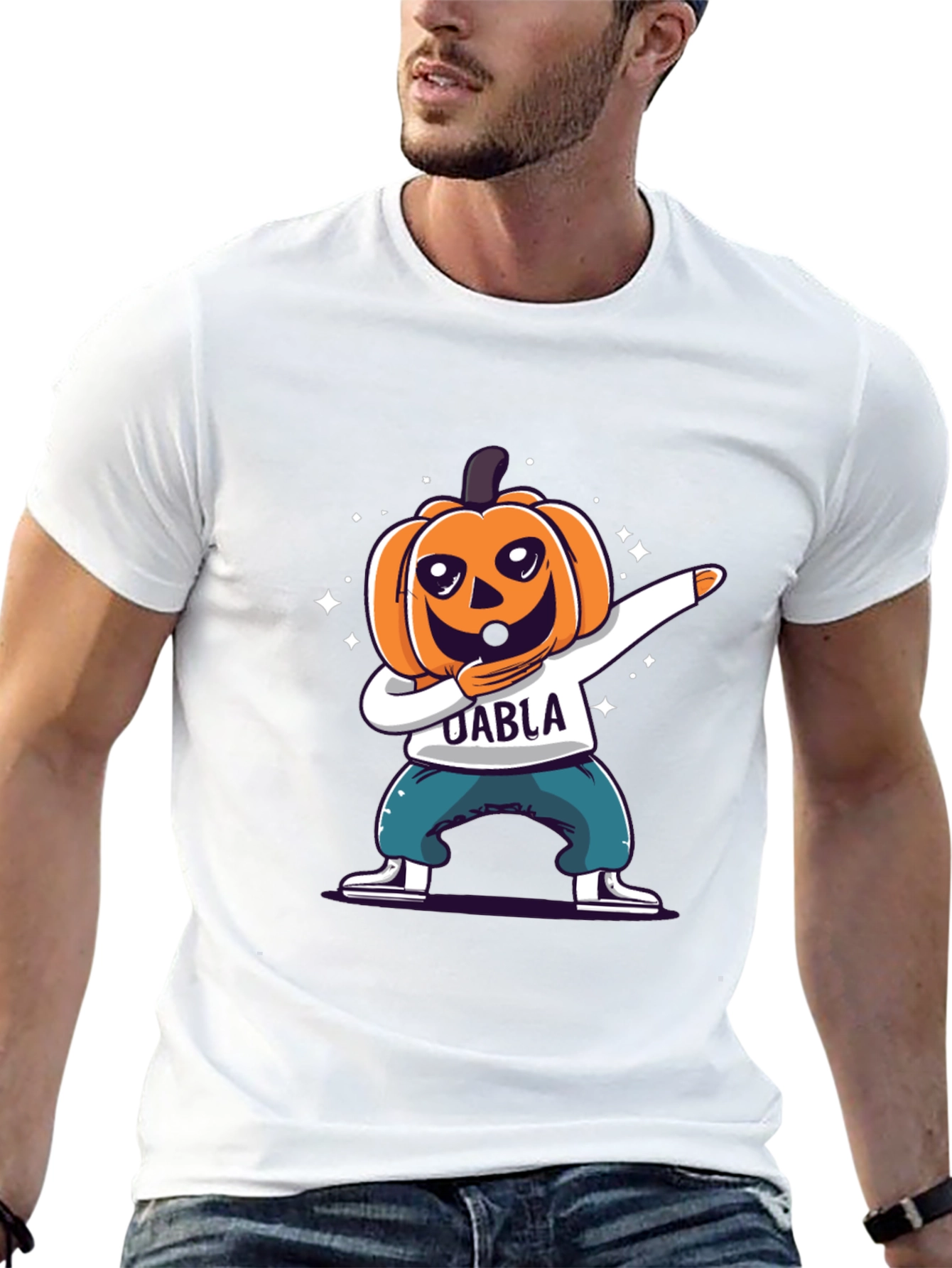 Dabbing Pumpkin Halloween T-Shirt - Spooky Season Fun